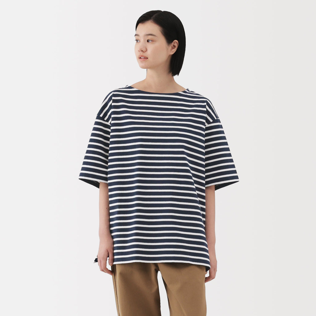 Men's Heavyweight Boatneck Half Sleeve T-Shirt