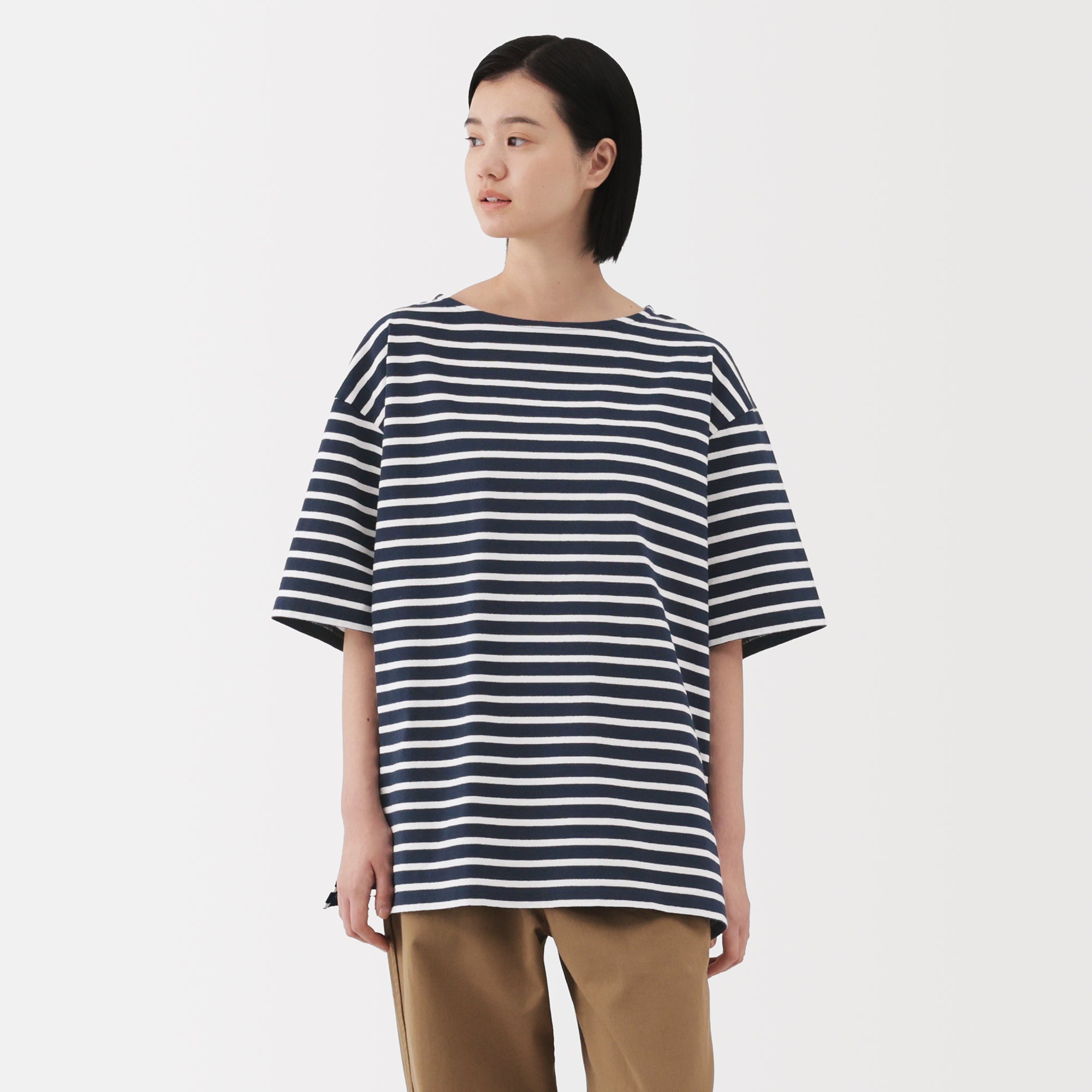Men's Heavyweight Boatneck Half Sleeve T-Shirt