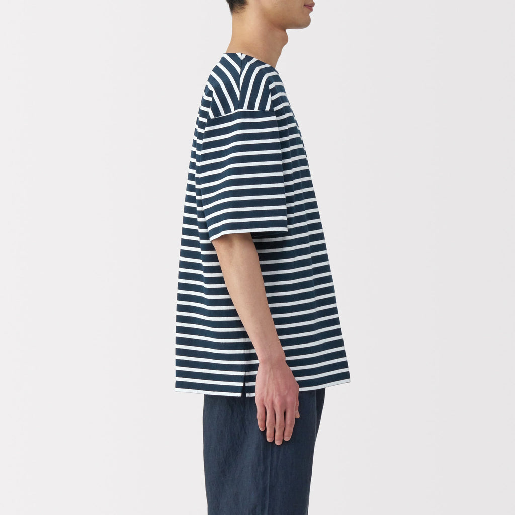 Men's Heavyweight Boatneck Half Sleeve T-Shirt
