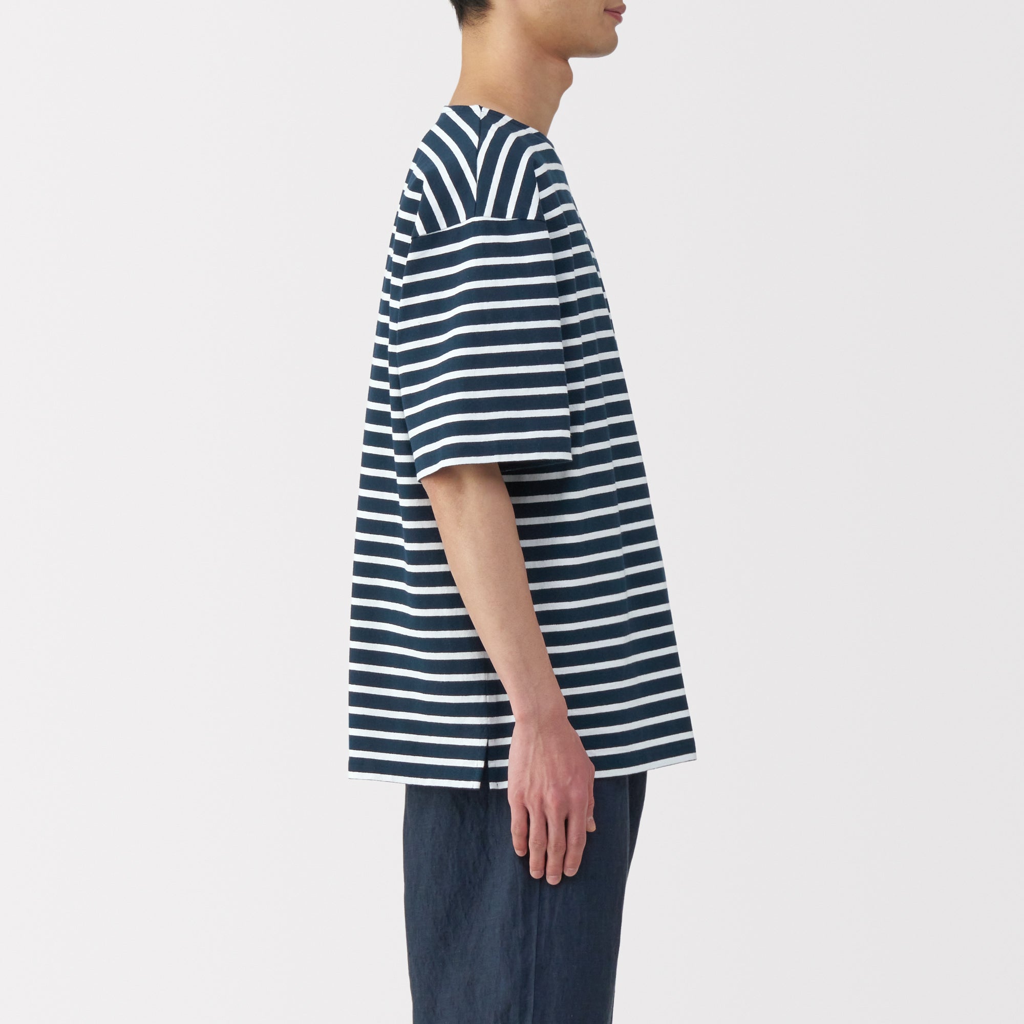 Men's Heavyweight Boatneck Half Sleeve T-Shirt