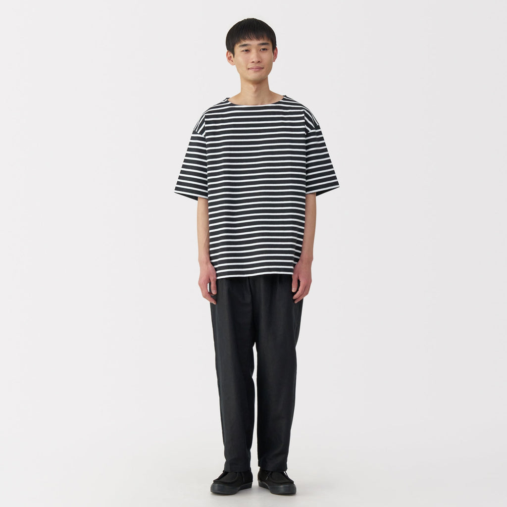 Men's Heavyweight Boatneck Half Sleeve T-Shirt