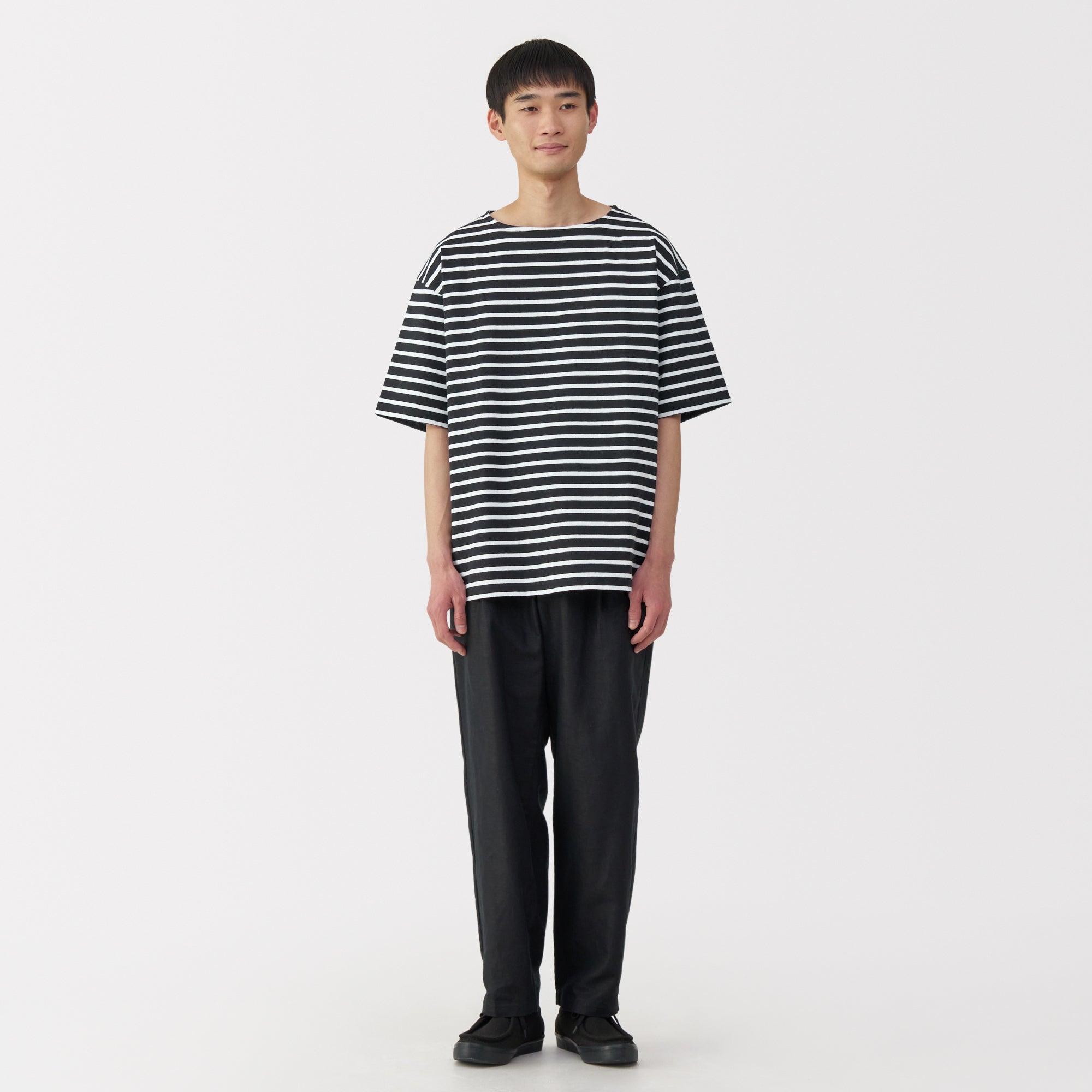 Men's Heavyweight Boatneck Half Sleeve T-Shirt