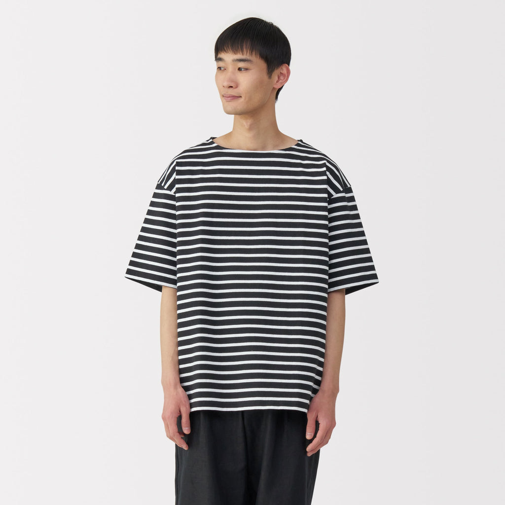 Men's Heavyweight Boatneck Half Sleeve T-Shirt