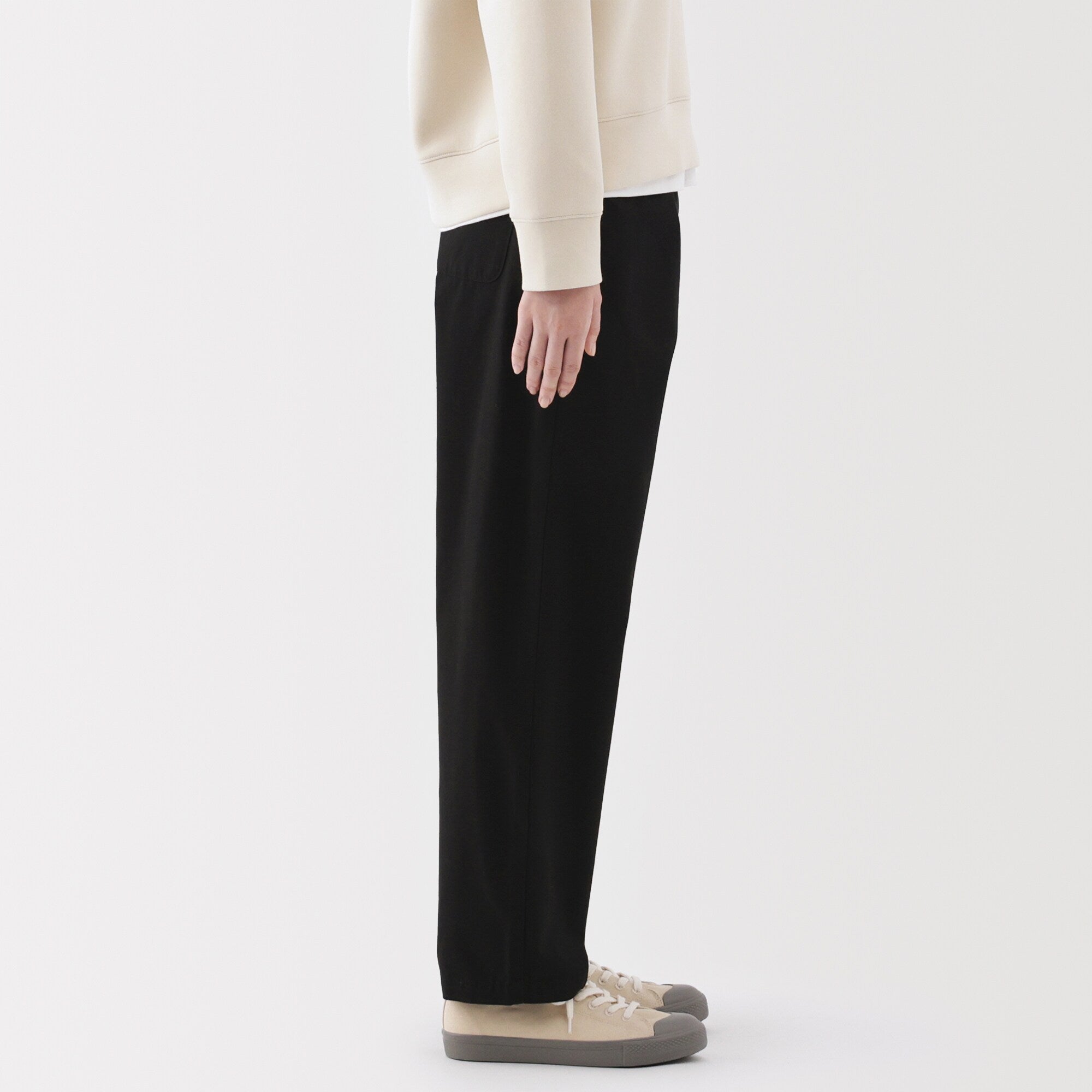 Women's Washed Cotton Easy Tapered Pants