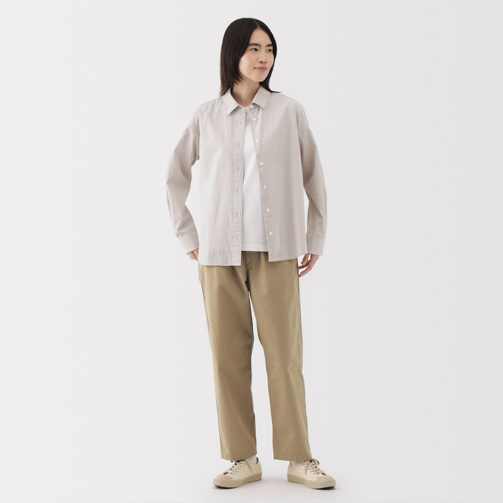 Women's Washed Cotton Easy Tapered Pants