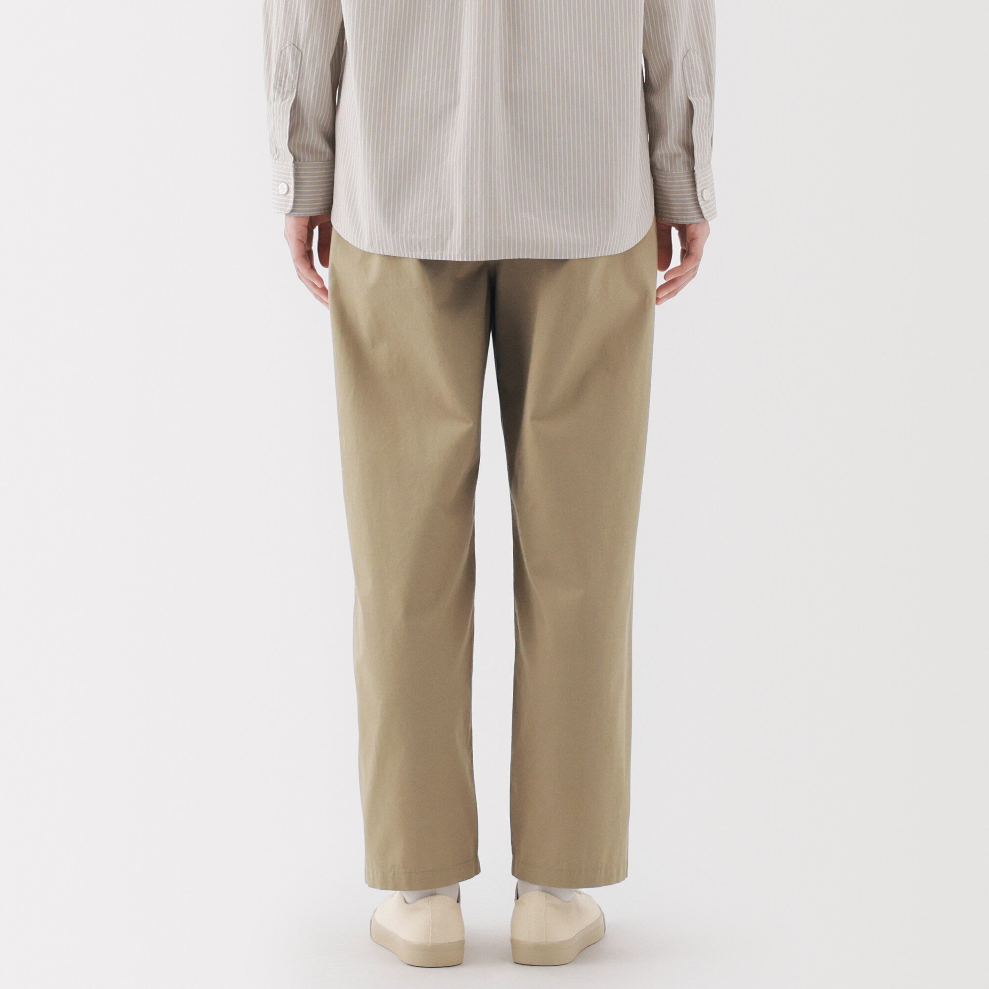Women's Washed Cotton Easy Tapered Pants
