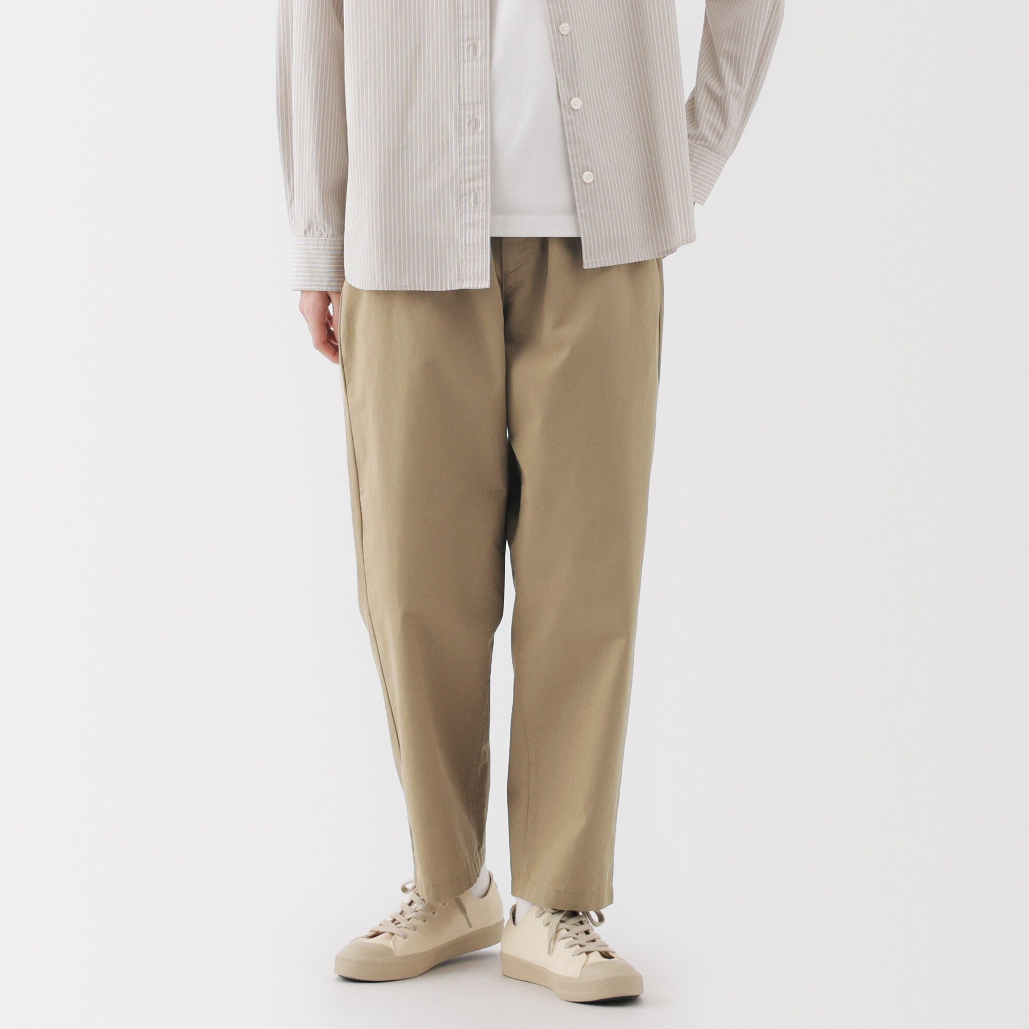 Women's Washed Cotton Easy Tapered Pants