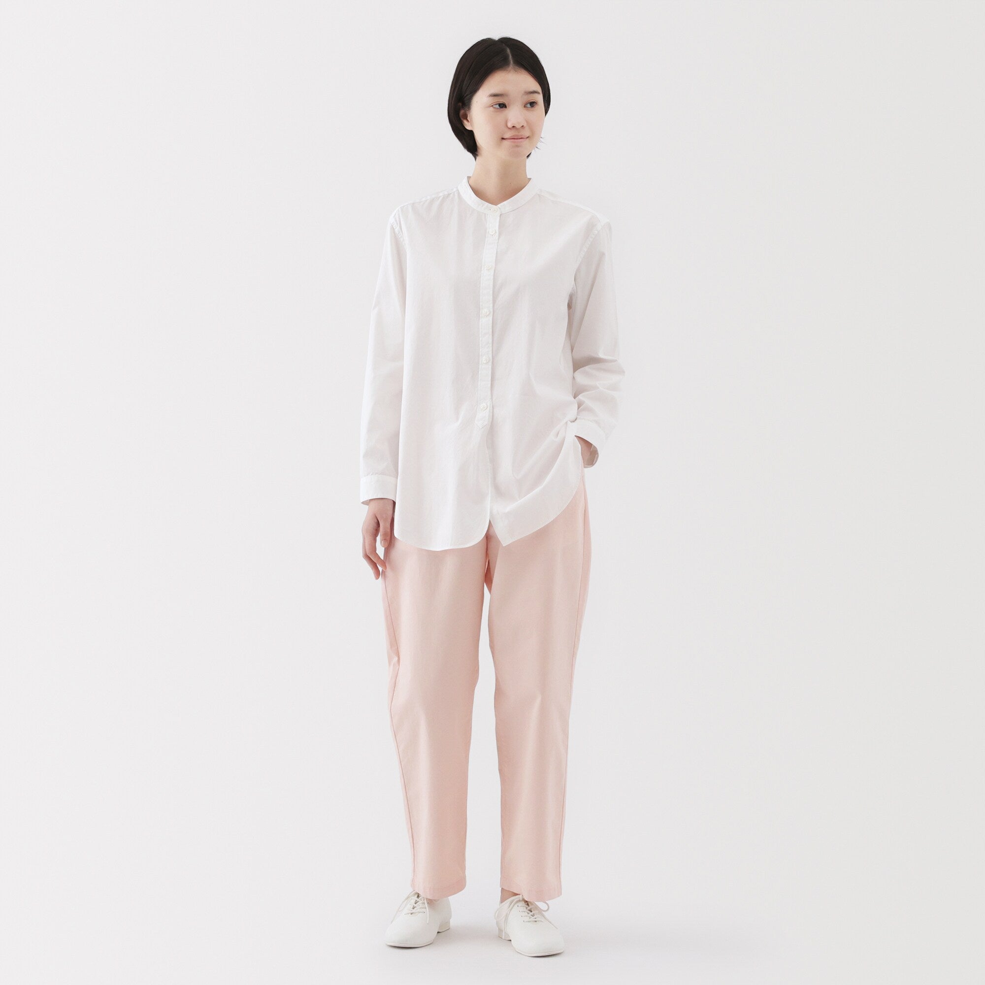 Women's Washed Cotton Easy Tapered Pants