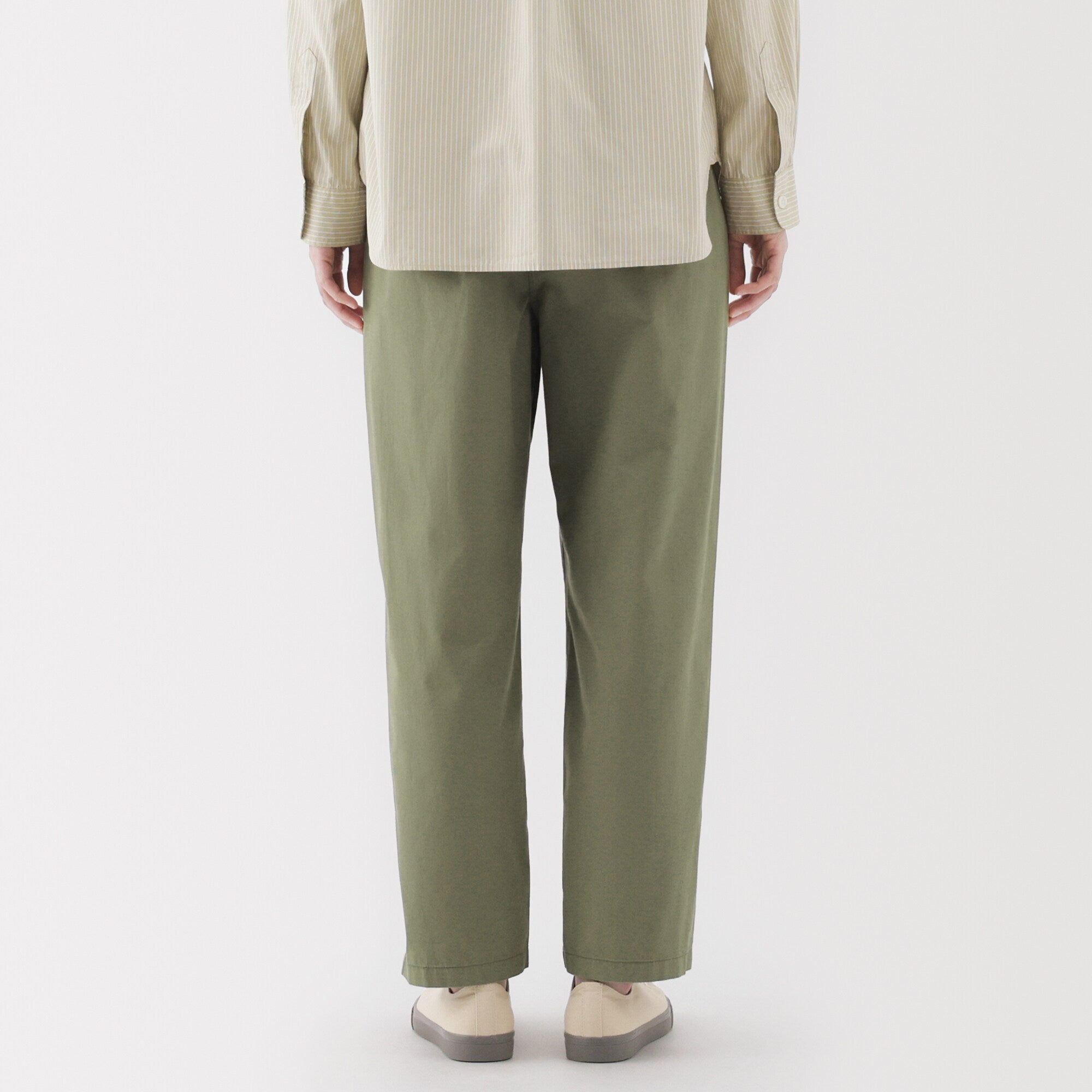 Women's Washed Cotton Easy Tapered Pants