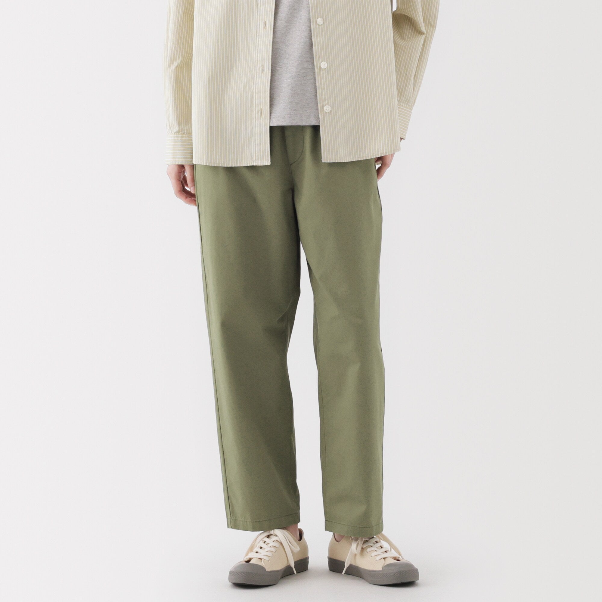Women's Washed Cotton Easy Tapered Pants