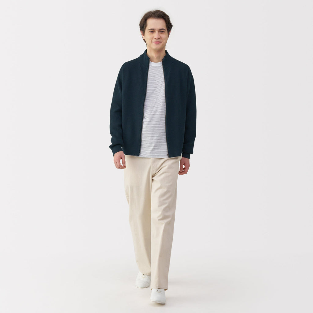 Men's Ribbed Full Zip Cardigan