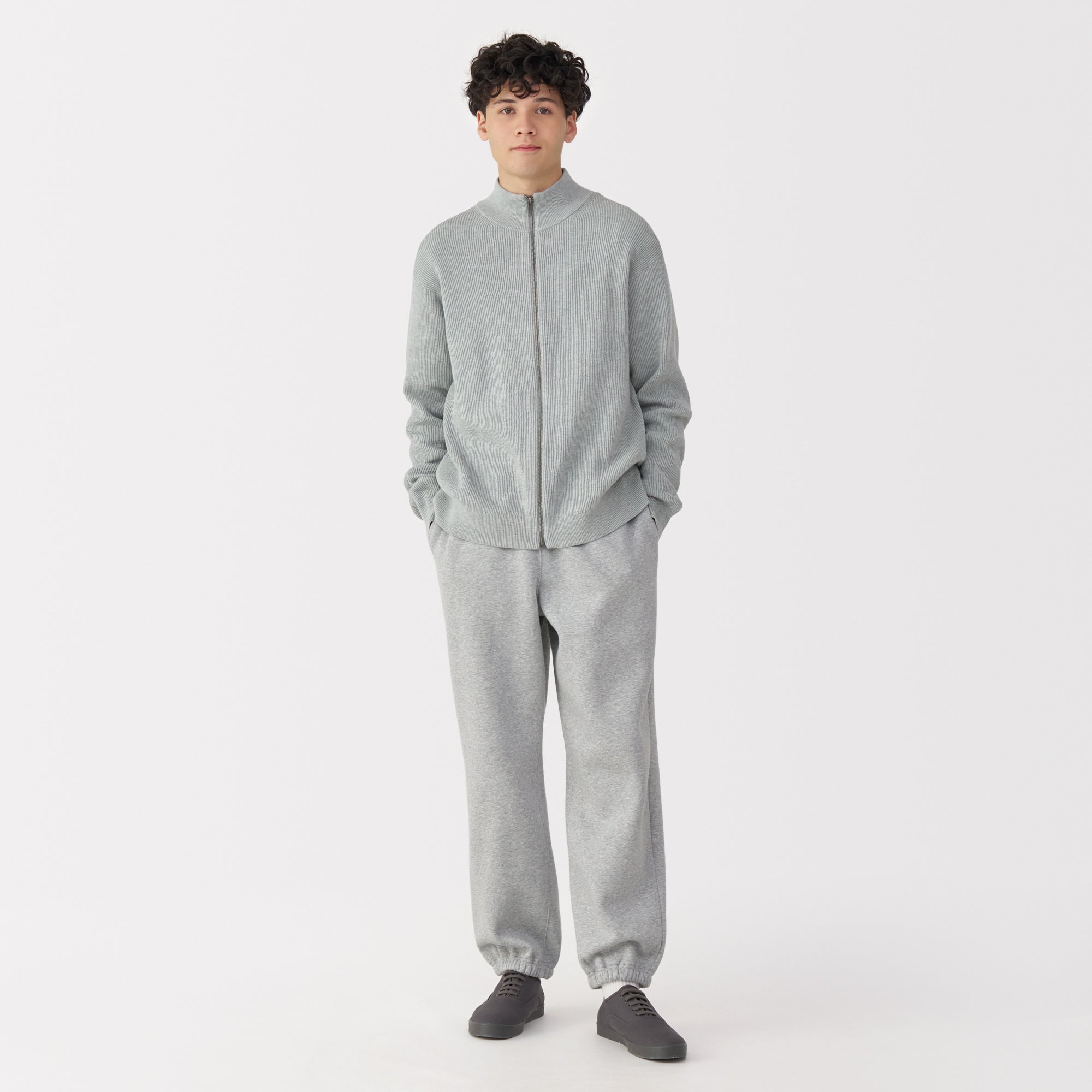 Men's Ribbed Full Zip Cardigan