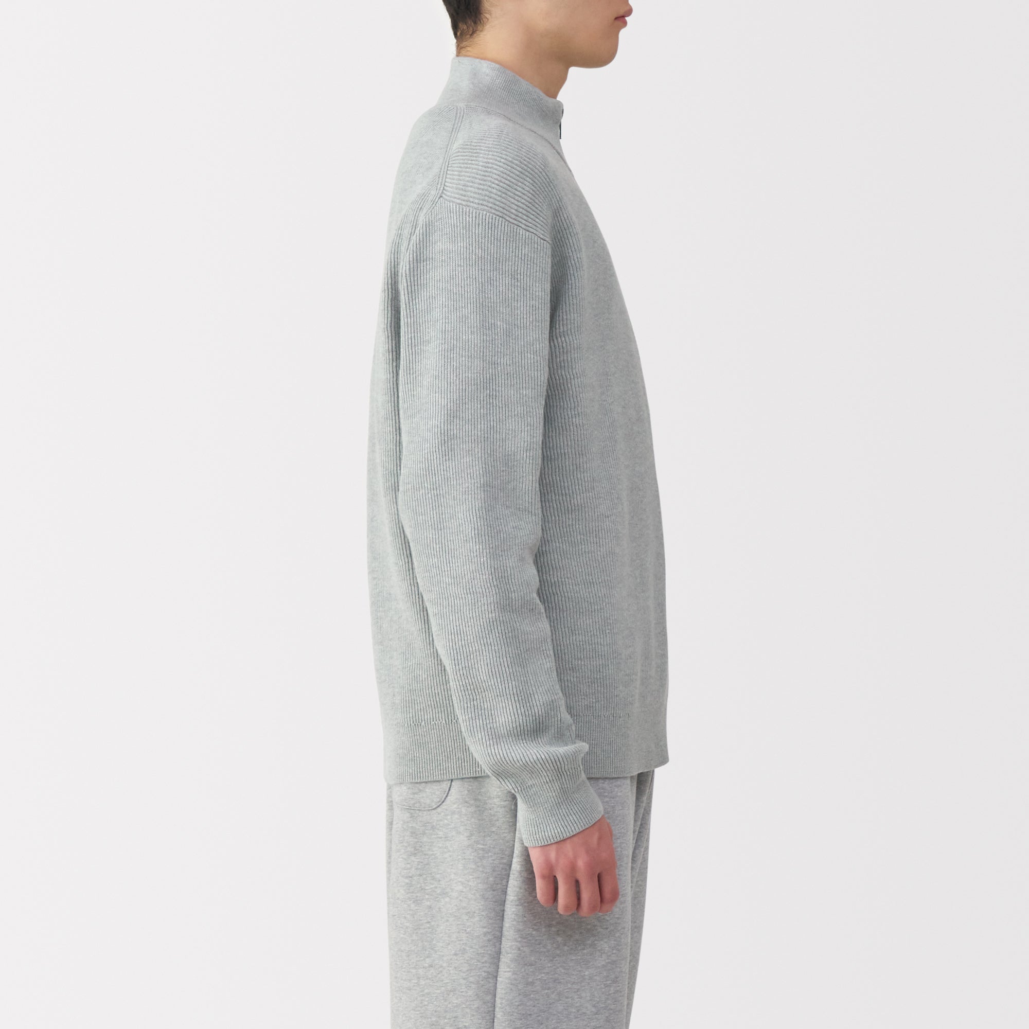 Men's Ribbed Full Zip Cardigan