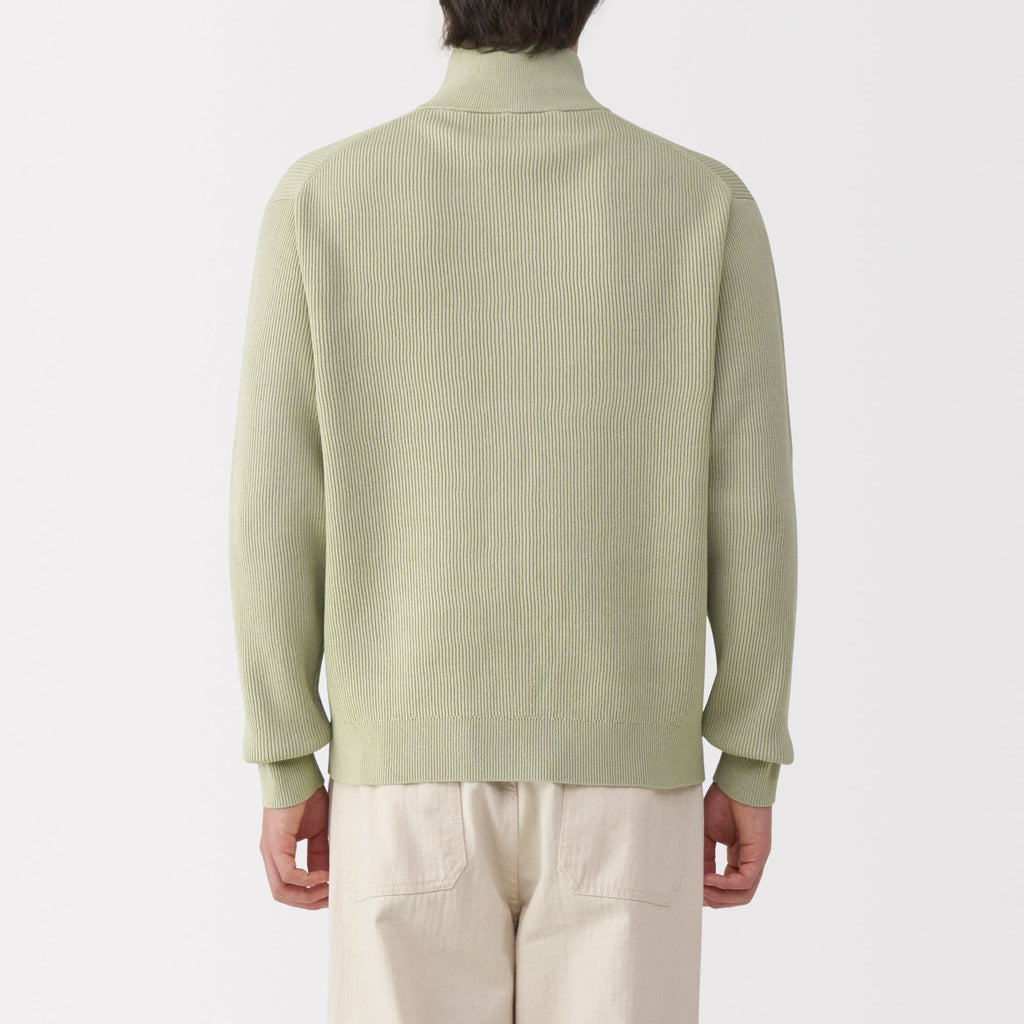 Men's Ribbed Full Zip Cardigan