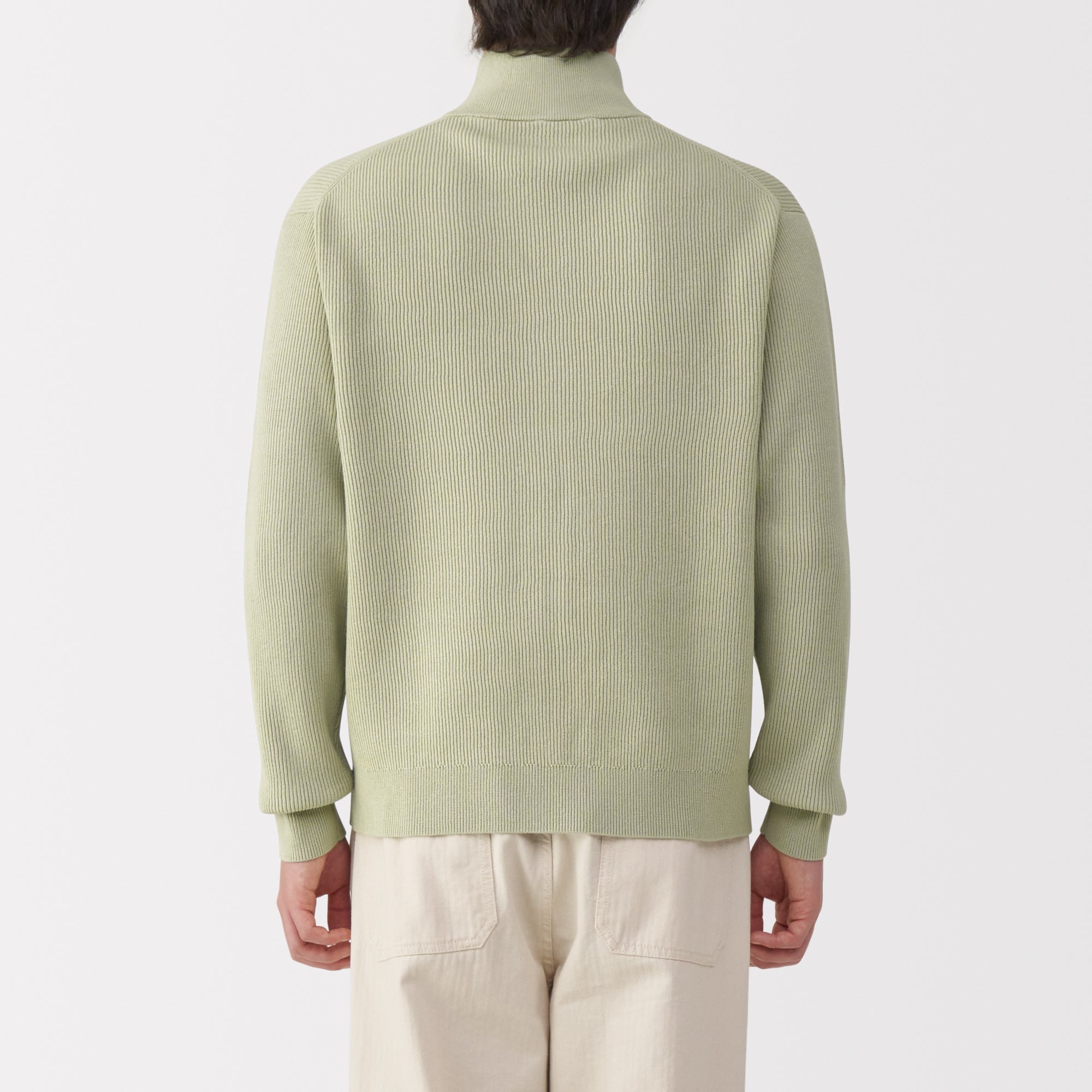 Men's Ribbed Full Zip Cardigan