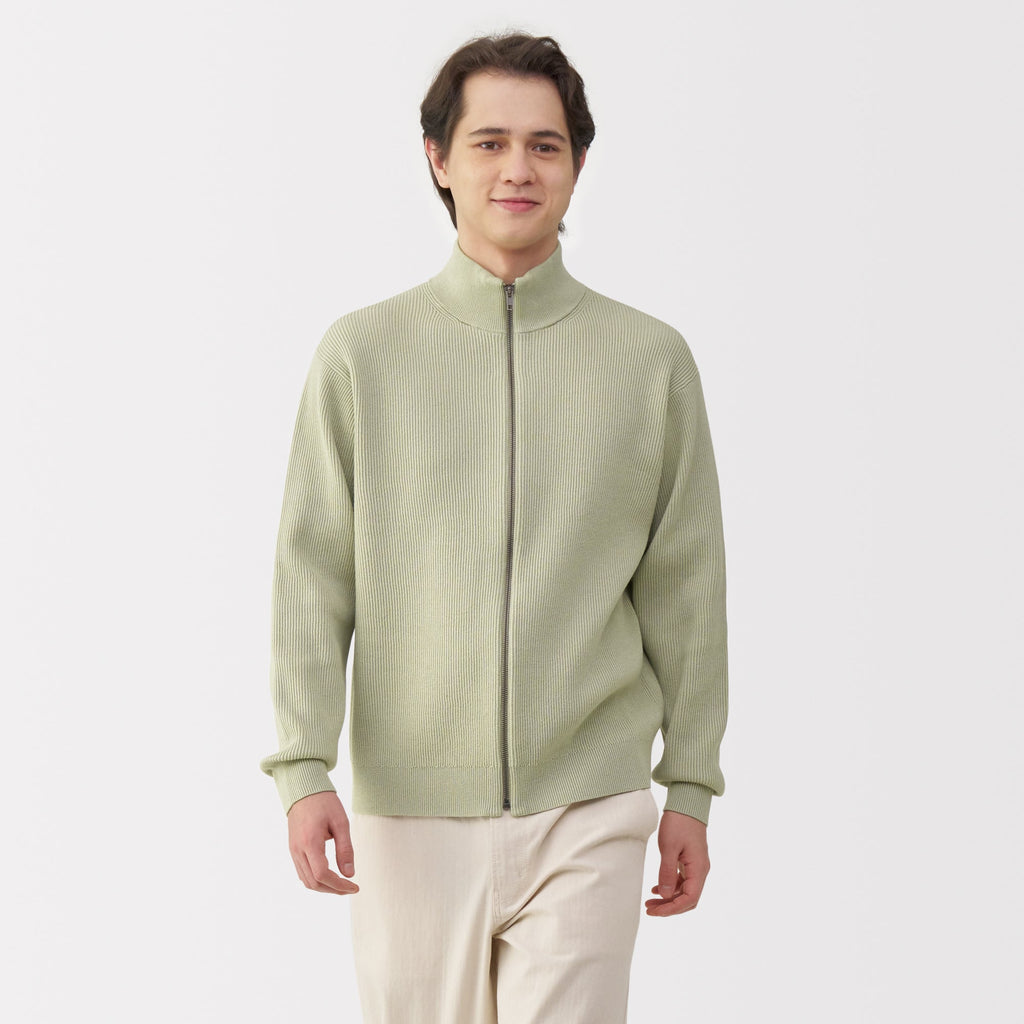 Men's Ribbed Full Zip Cardigan