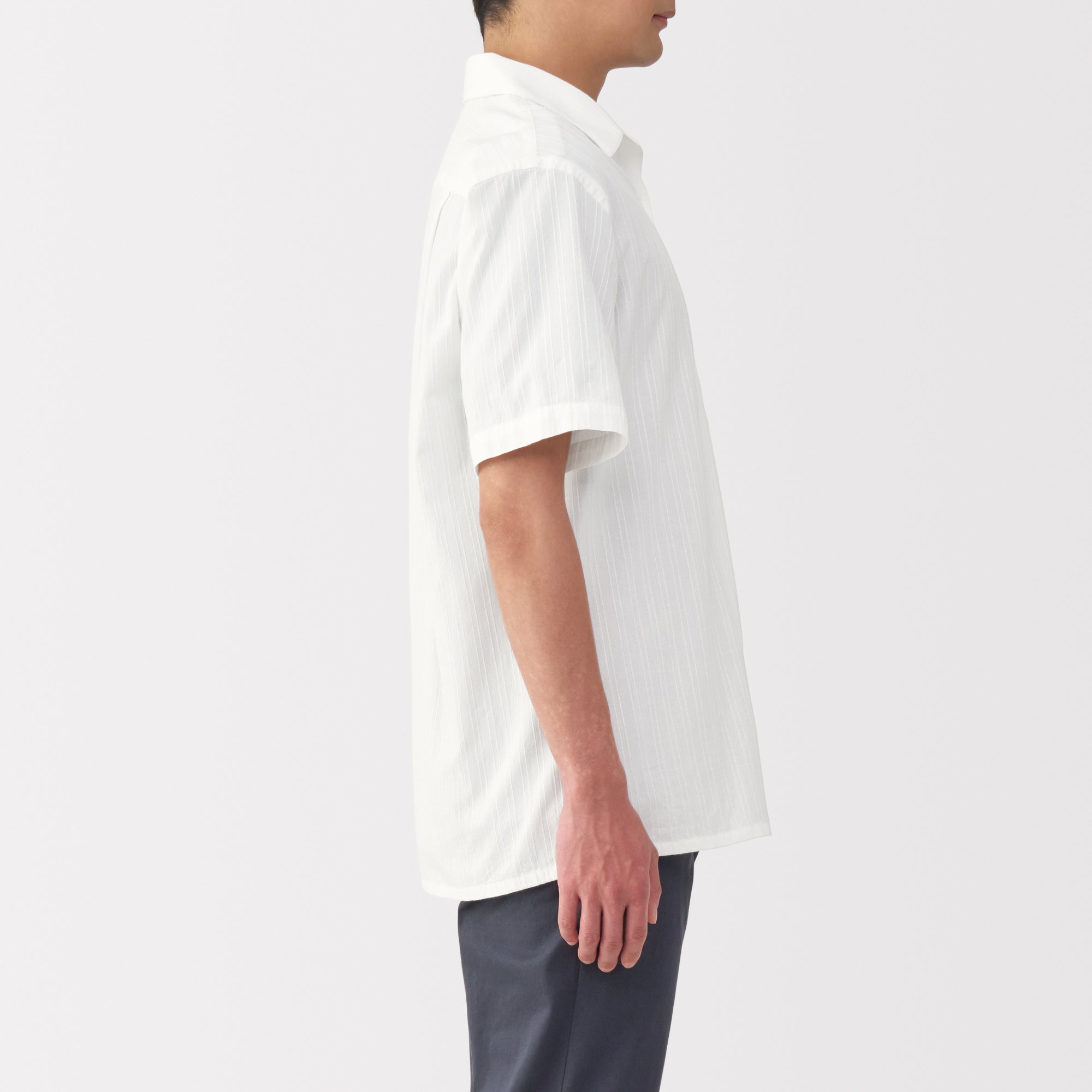 Men's Dobby Open Collar Shirt