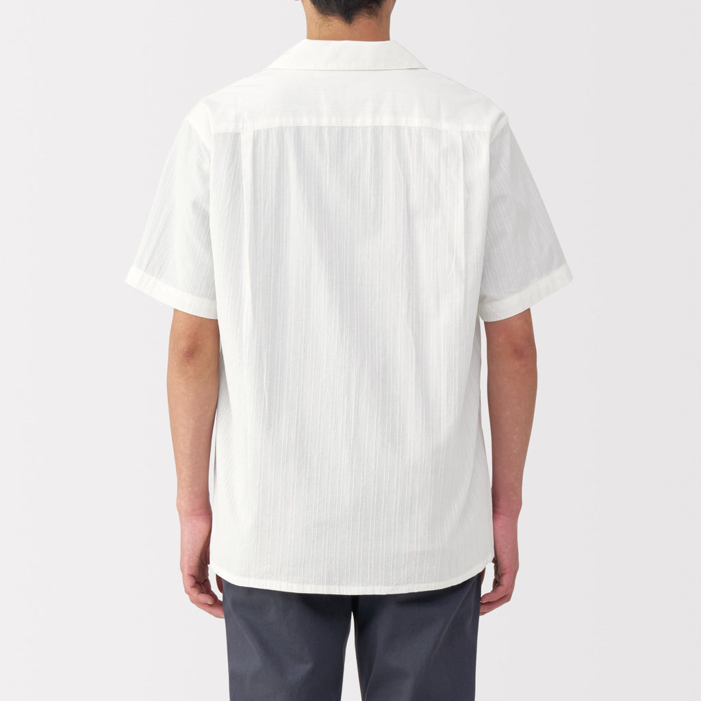 Men's Dobby Open Collar Shirt