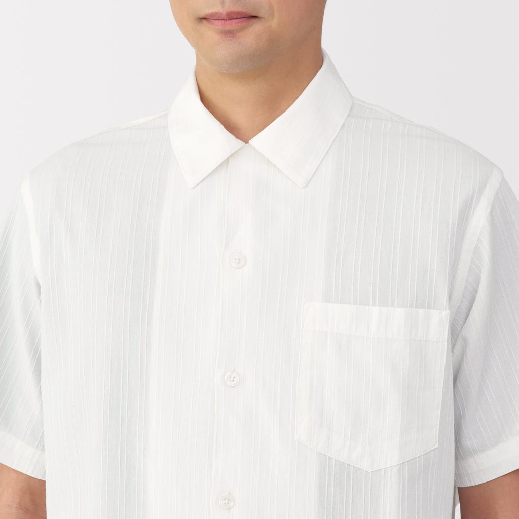 Men's Dobby Open Collar Shirt