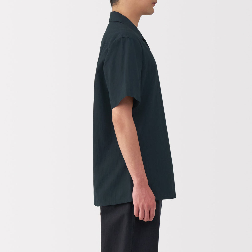 Men's Dobby Open Collar Shirt