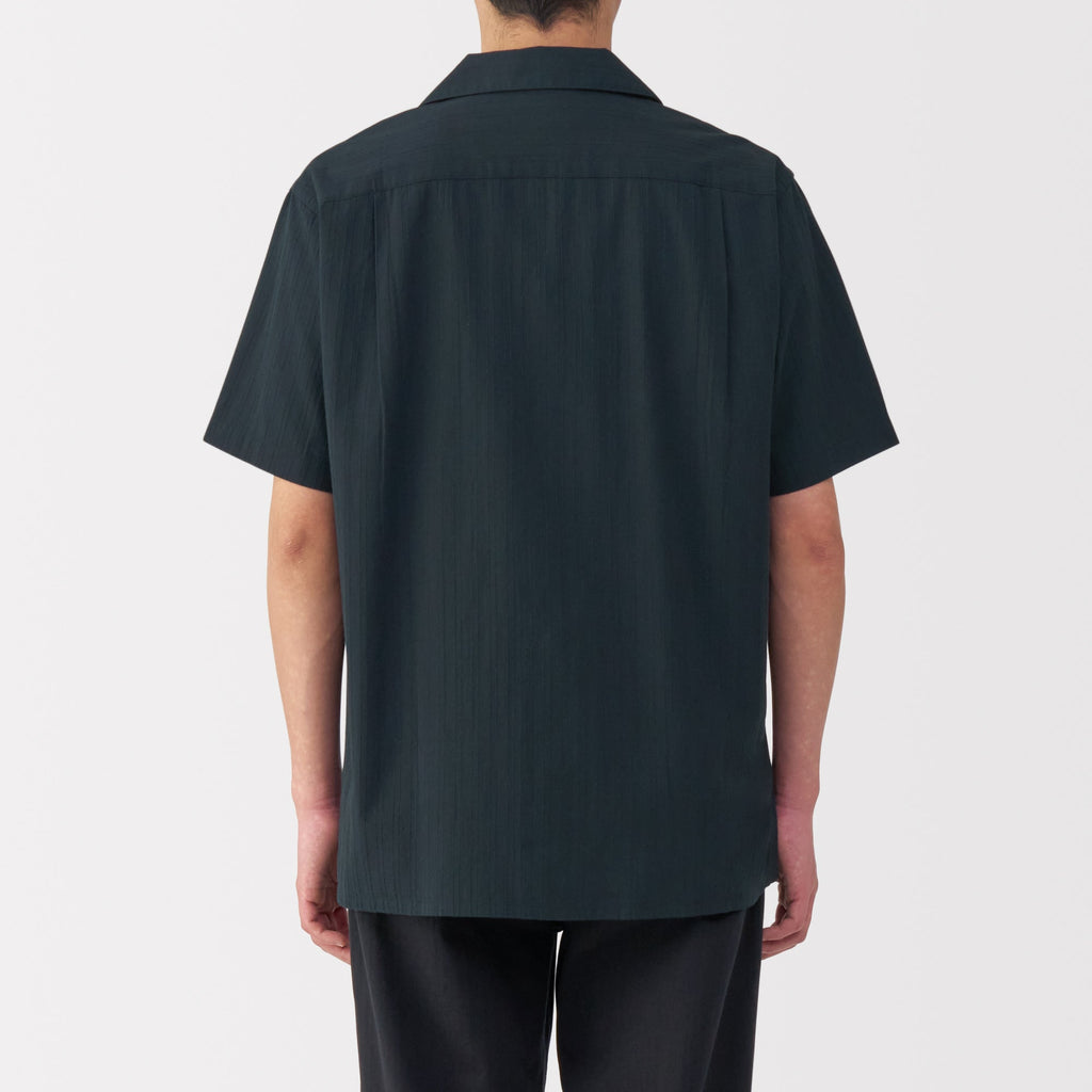 Men's Dobby Open Collar Shirt