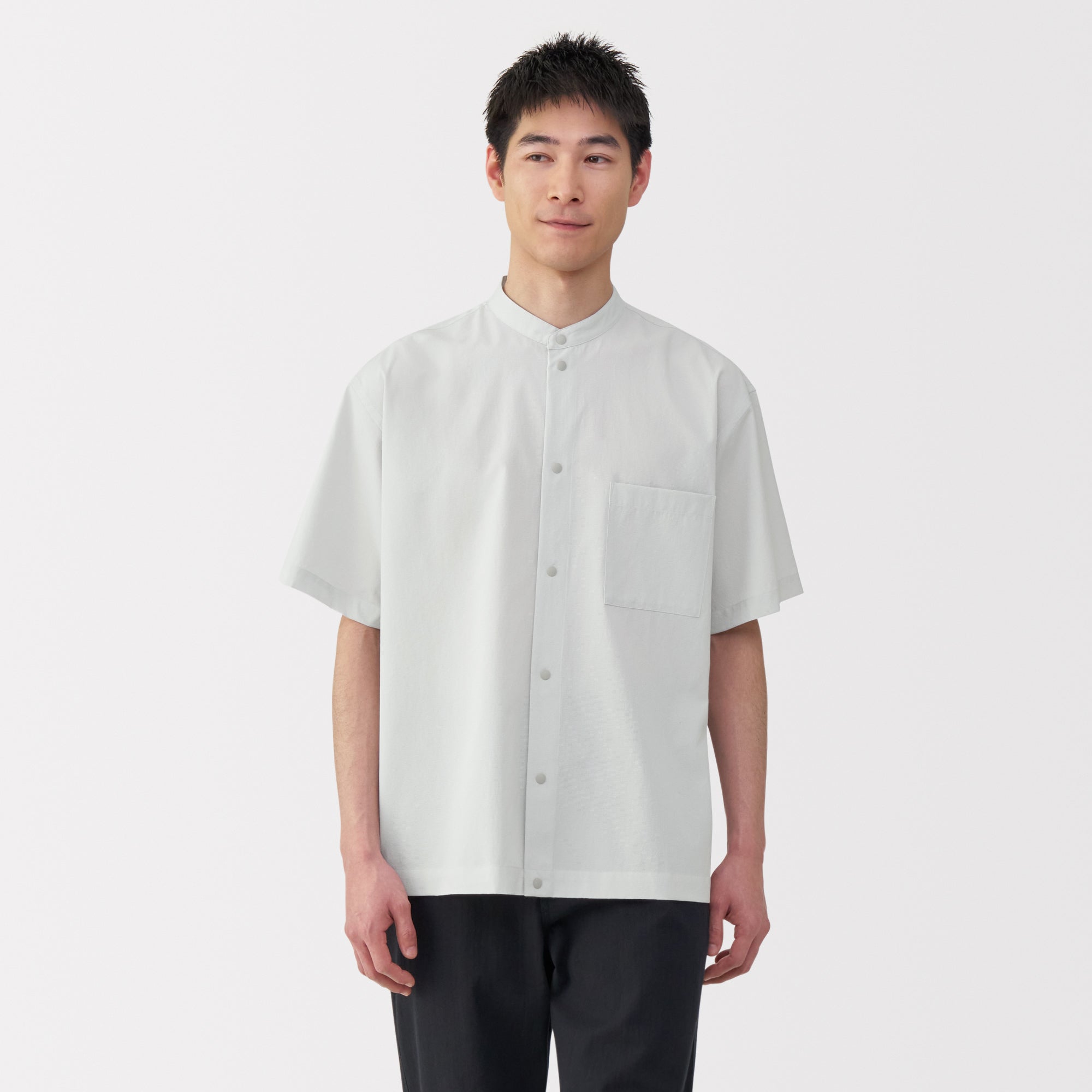 Men's Breathable Stand Collar Shirt