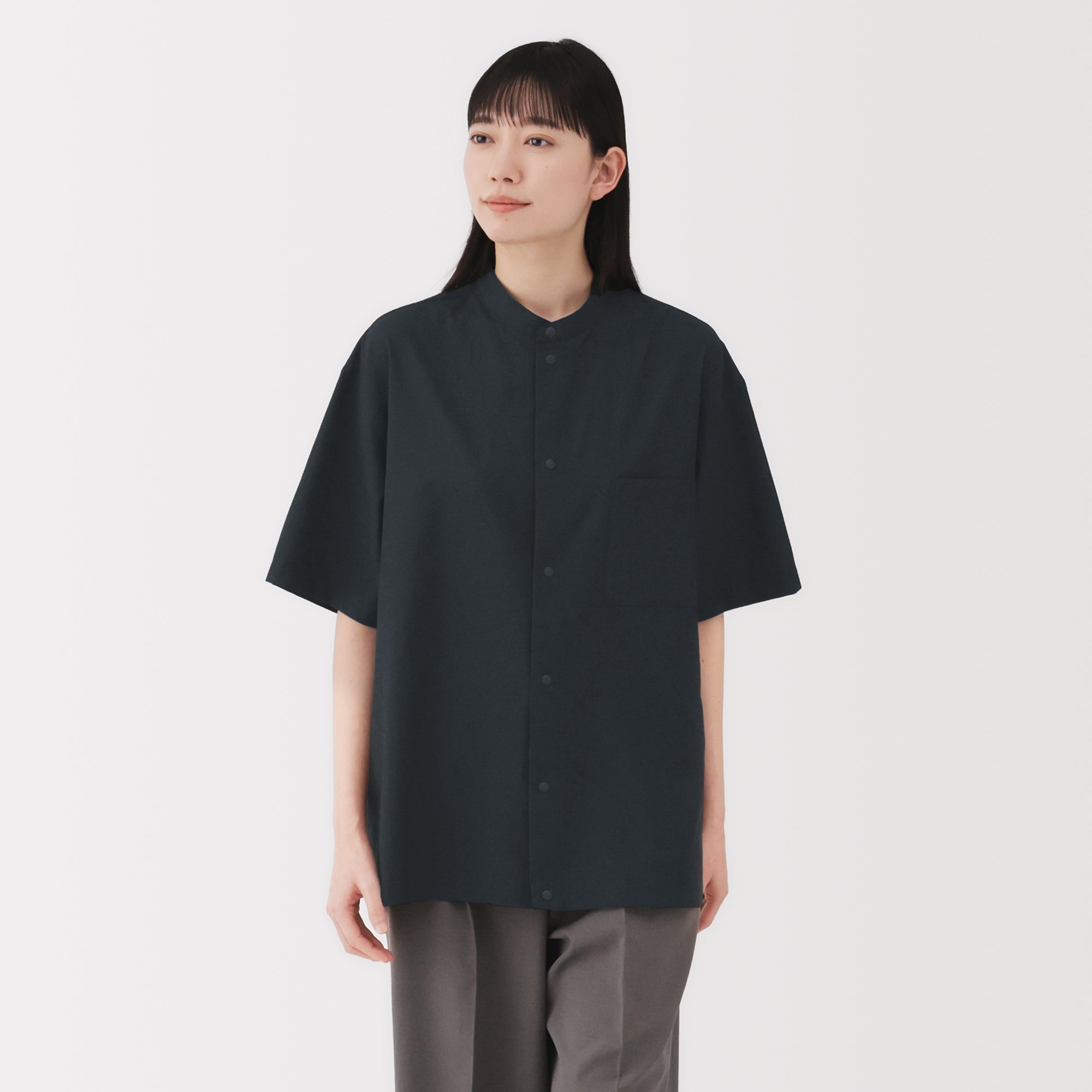 Men's Breathable Stand Collar Shirt