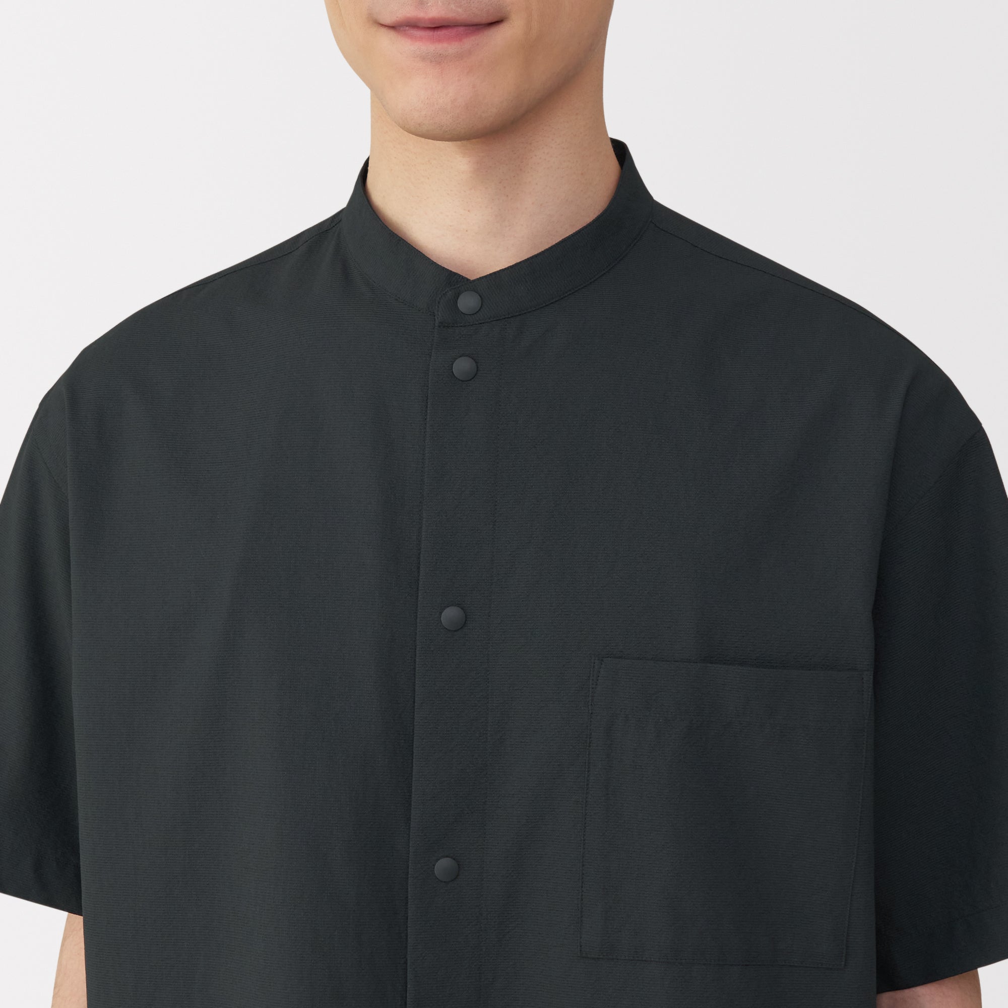 Men's Breathable Stand Collar Shirt