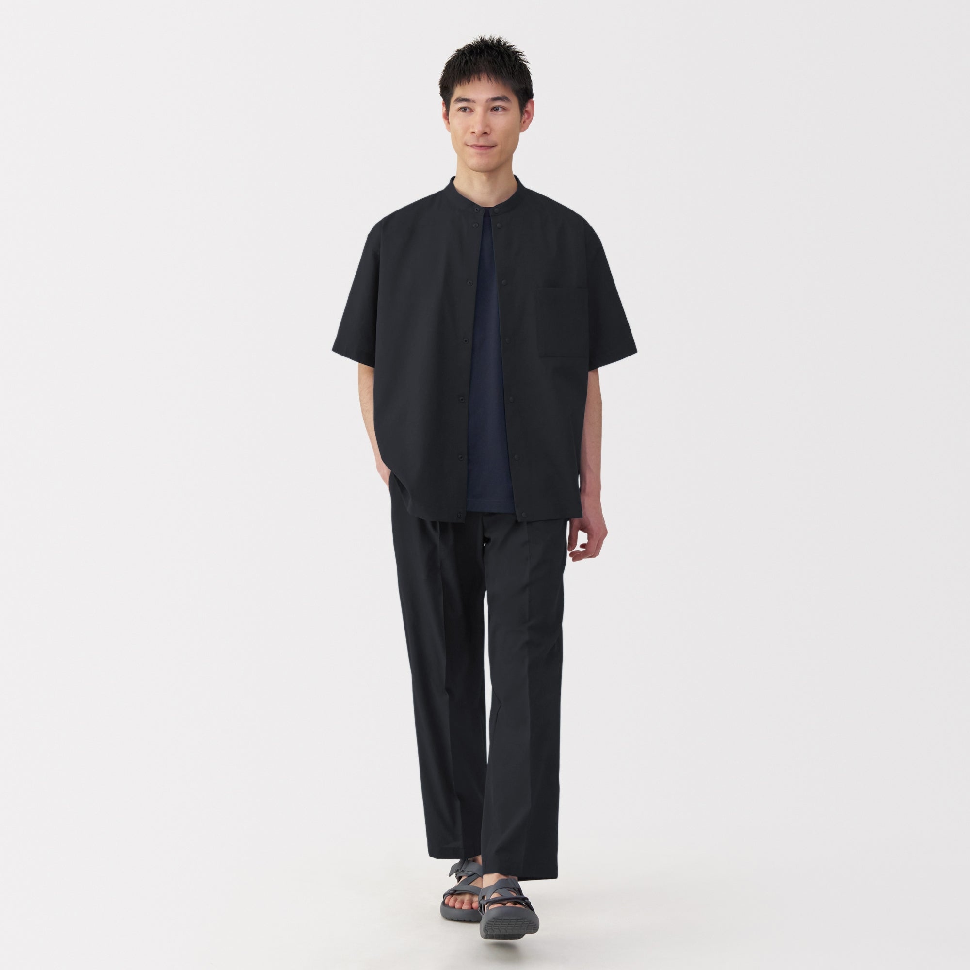 Men's Breathable Stand Collar Shirt