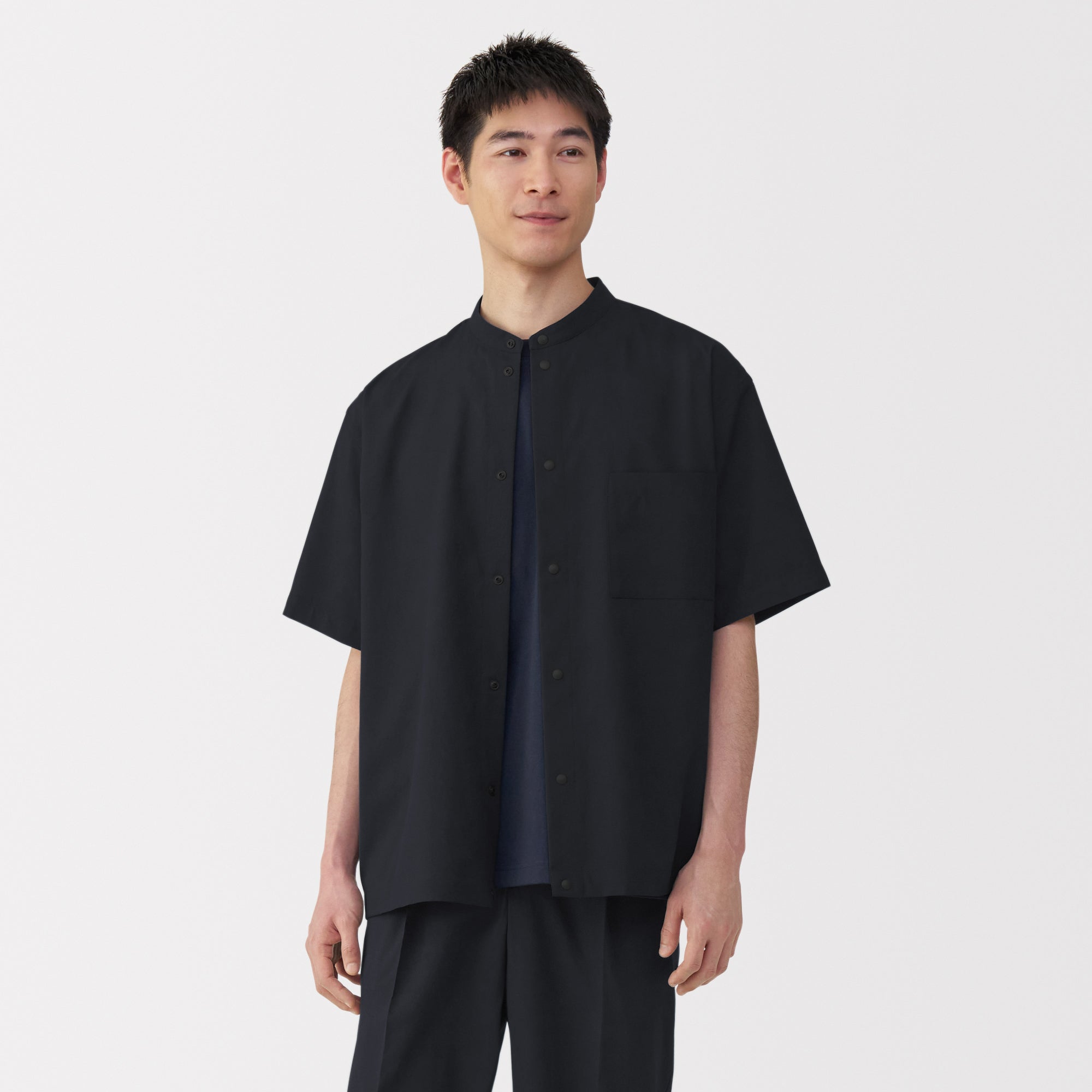 Men's Breathable Stand Collar Shirt