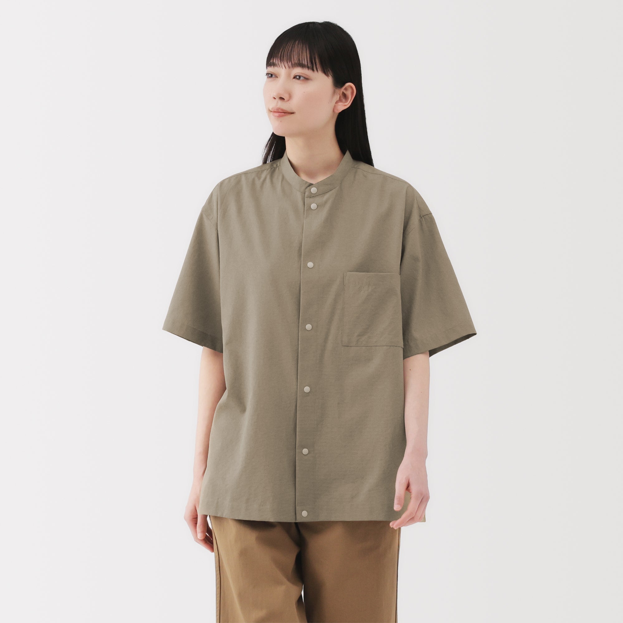 Men's Breathable Stand Collar Shirt