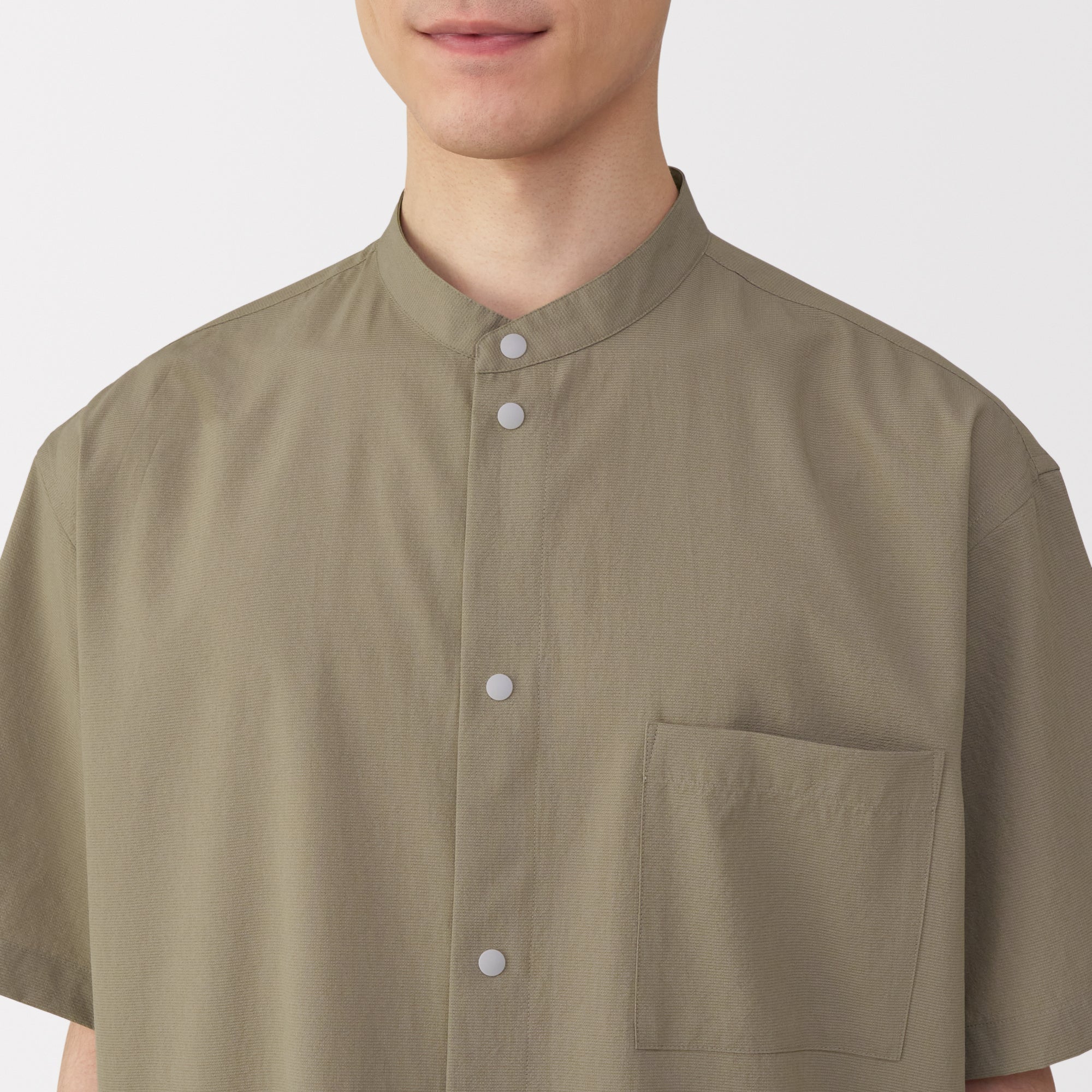 Men's Breathable Stand Collar Shirt