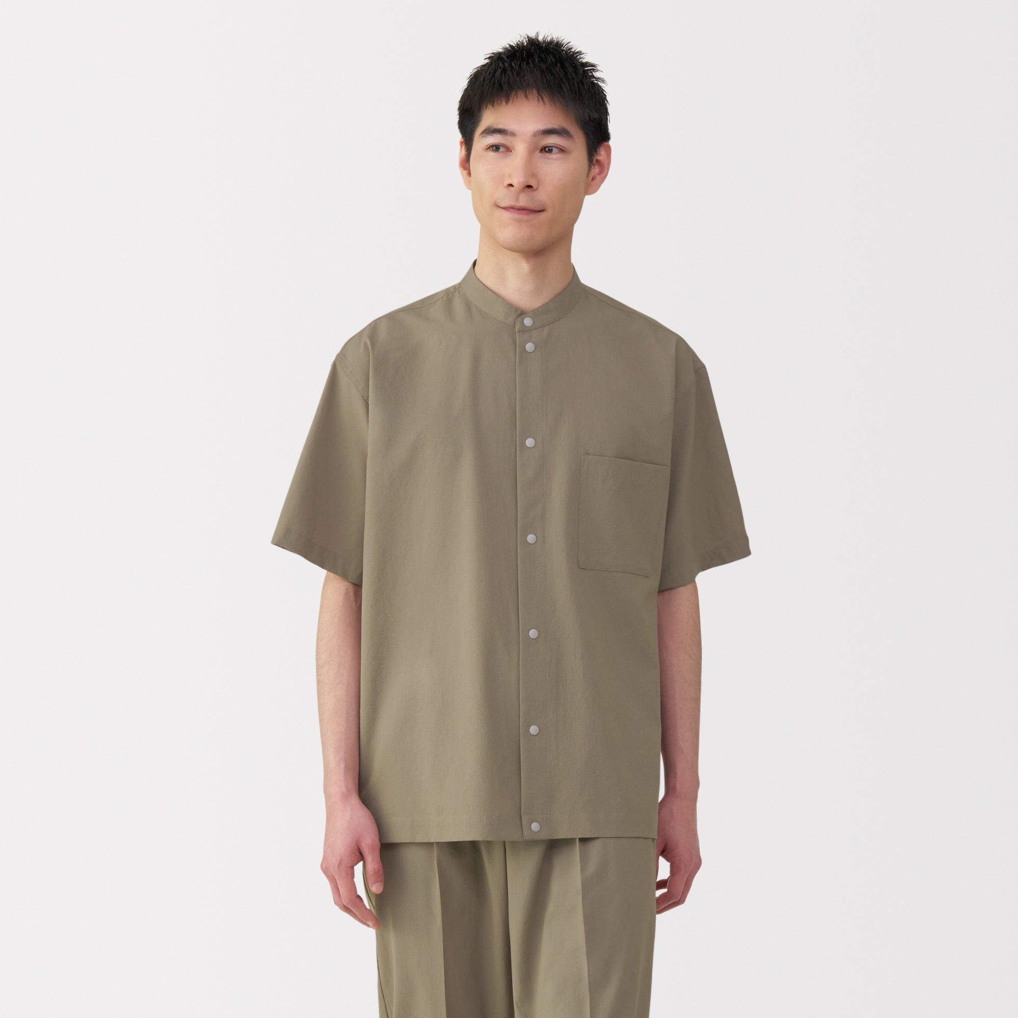 Men's Breathable Stand Collar Shirt