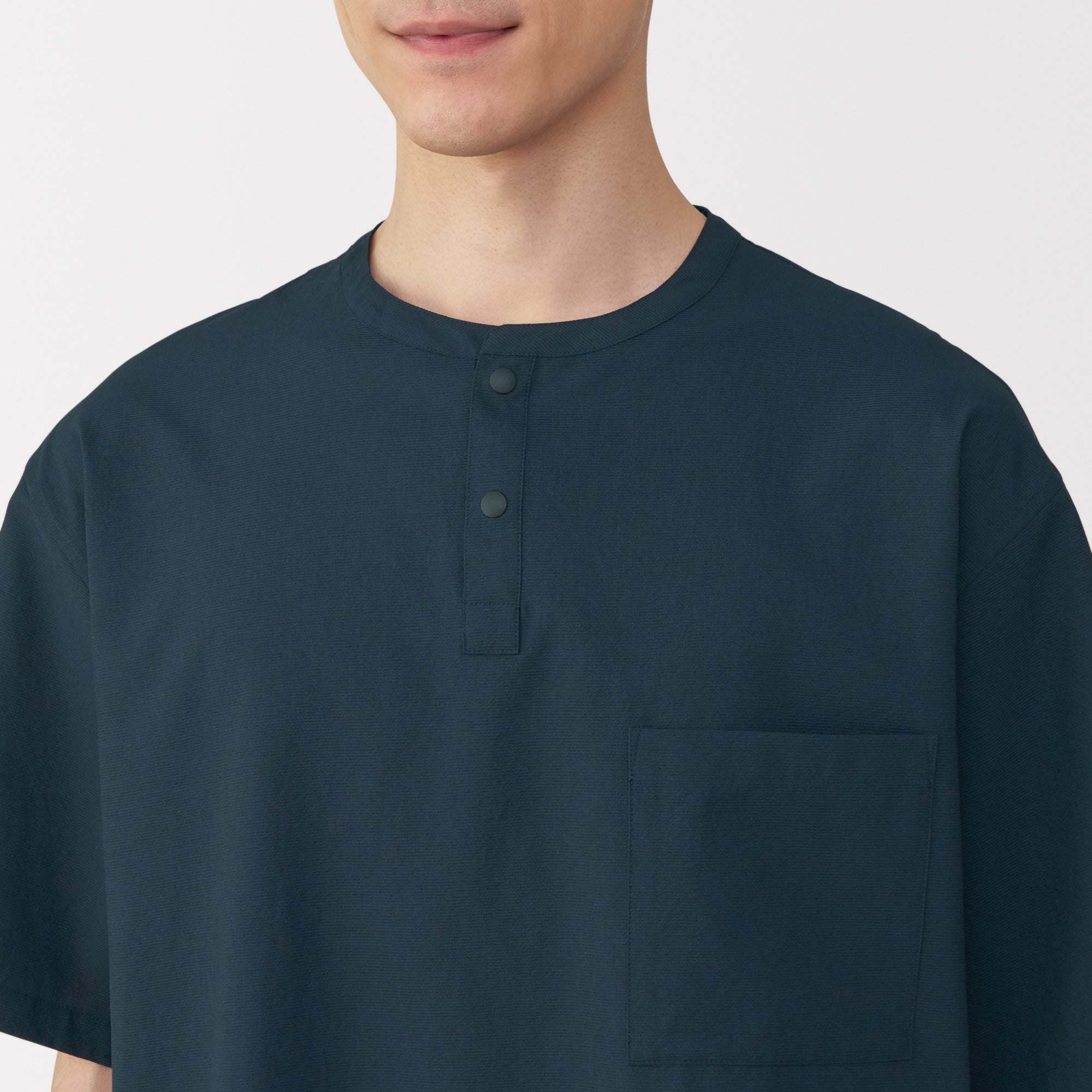 Men's Breathable Henley T-Shirt