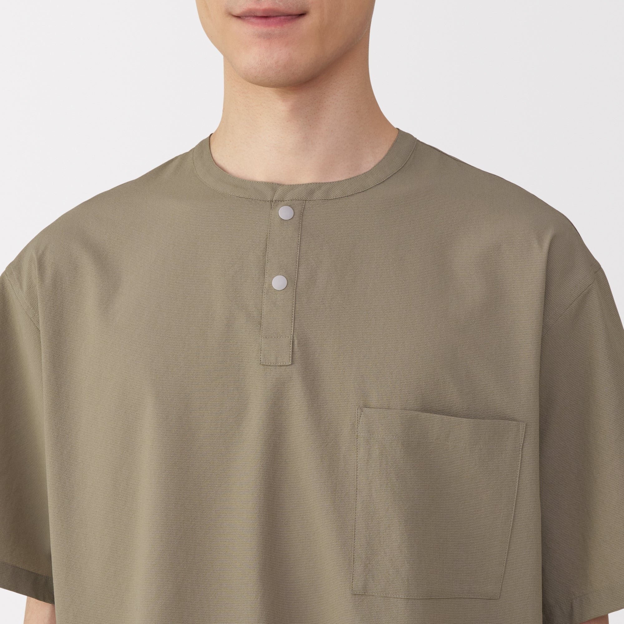 Men's Breathable Henley T-Shirt