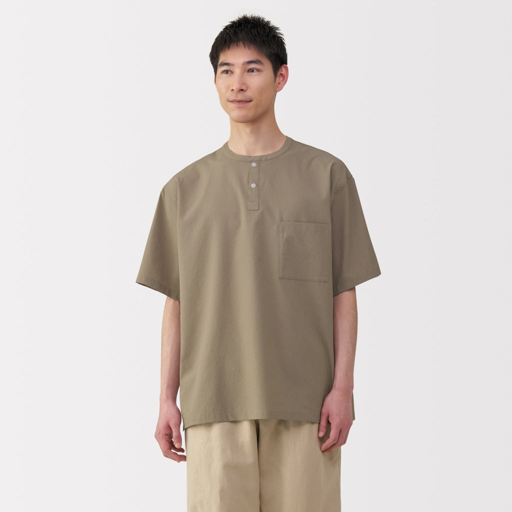 Men's Breathable Henley T-Shirt