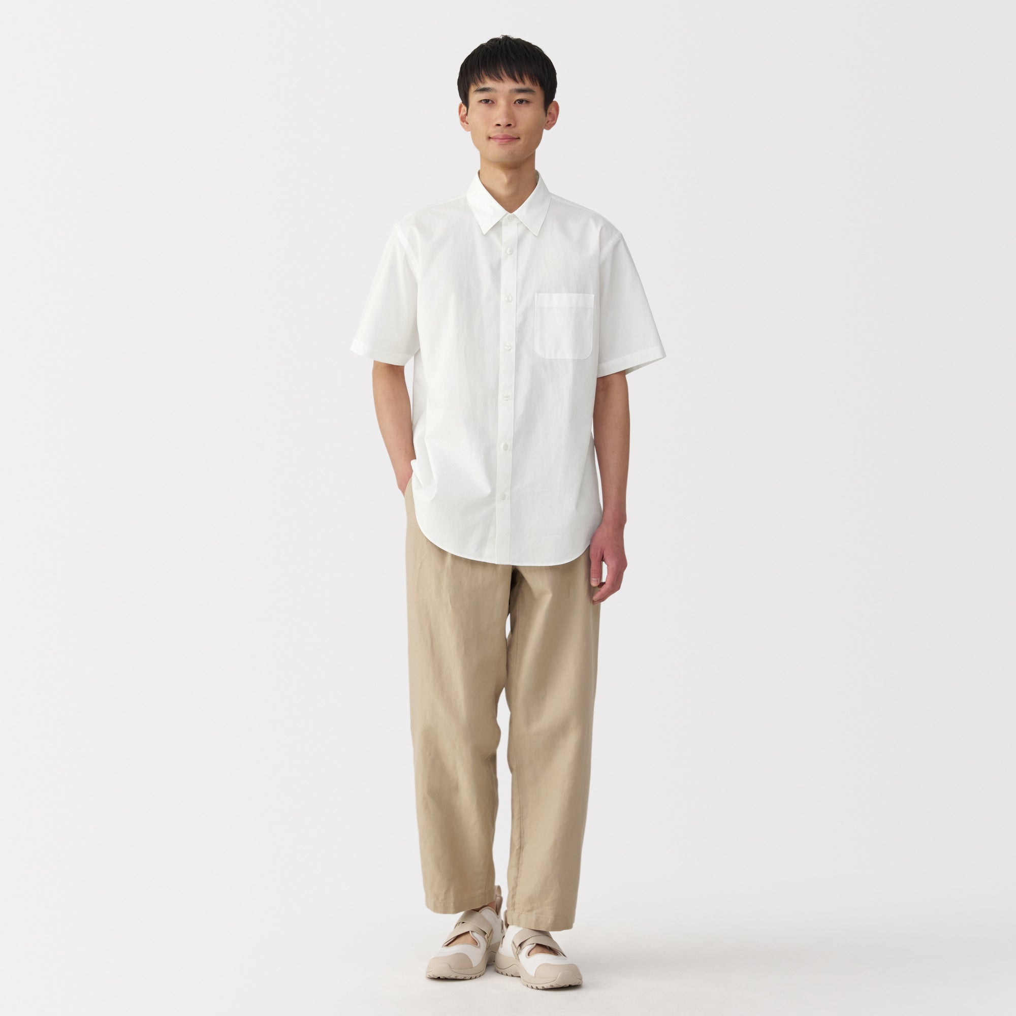 Men's Washed Broadcloth Short Sleeve Shirt