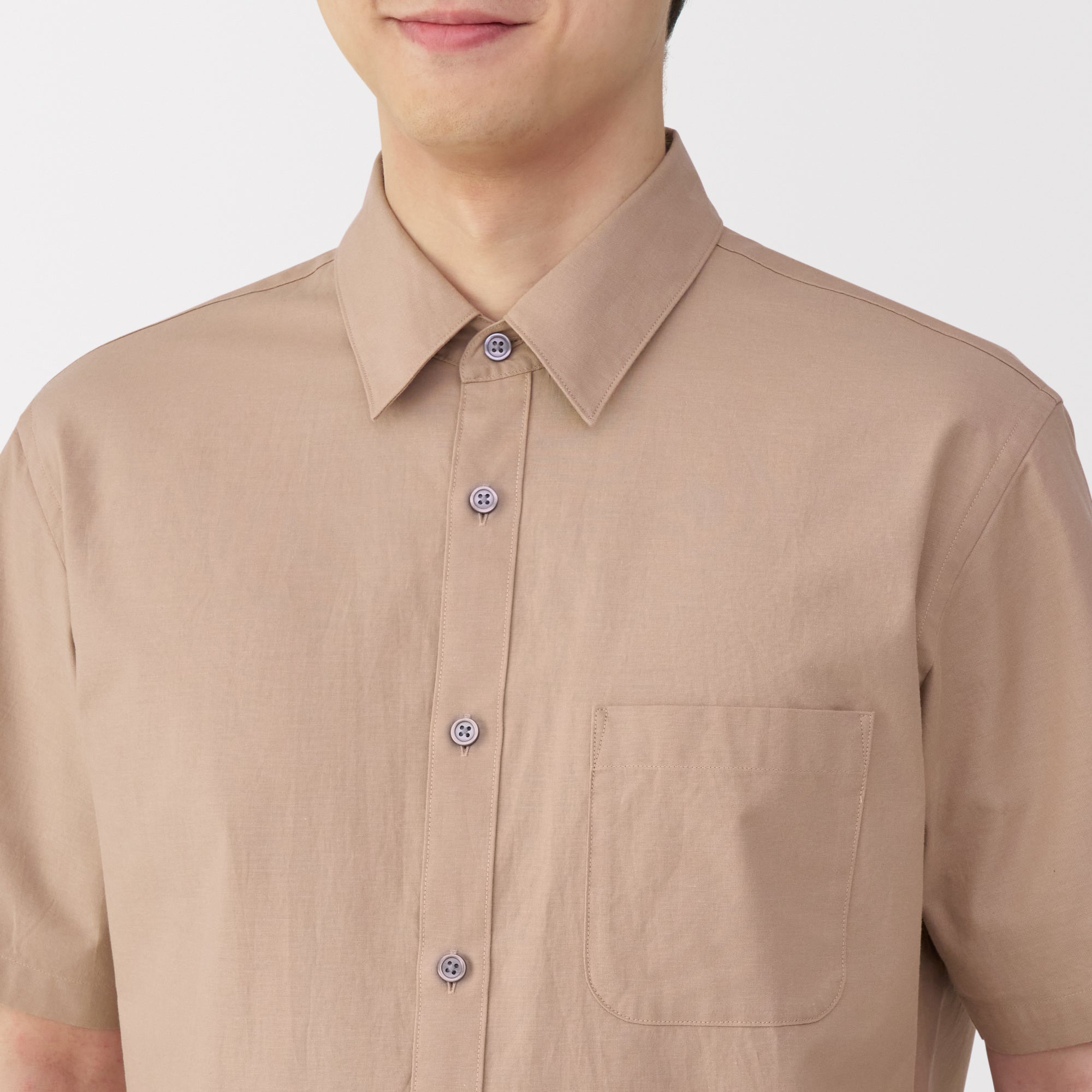 Men's Washed Broadcloth Short Sleeve Shirt