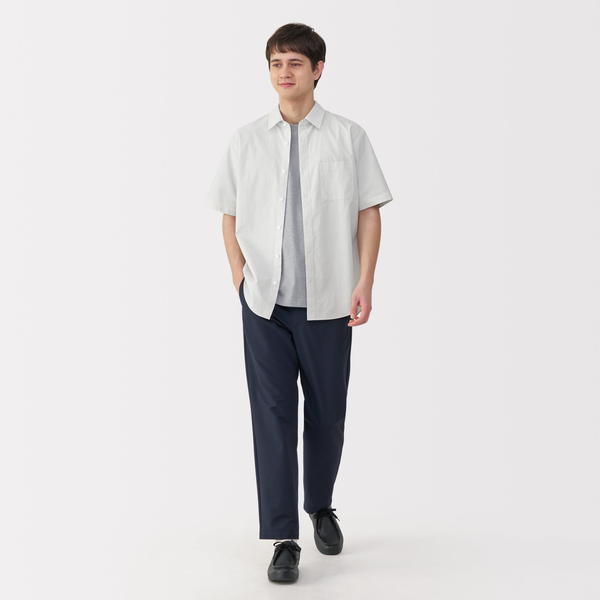 Men's Washed Broadcloth Short Sleeve Shirt