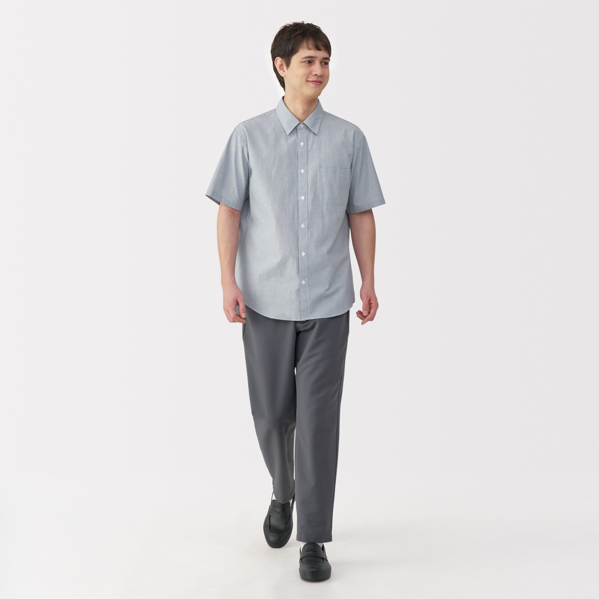 Men's Washed Broadcloth Short Sleeve Shirt