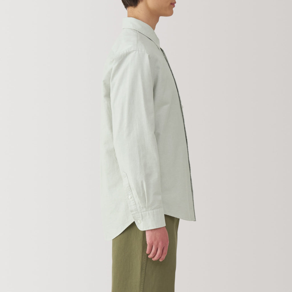 Men's Washed Oxford Button Down Long Sleeve Shirt