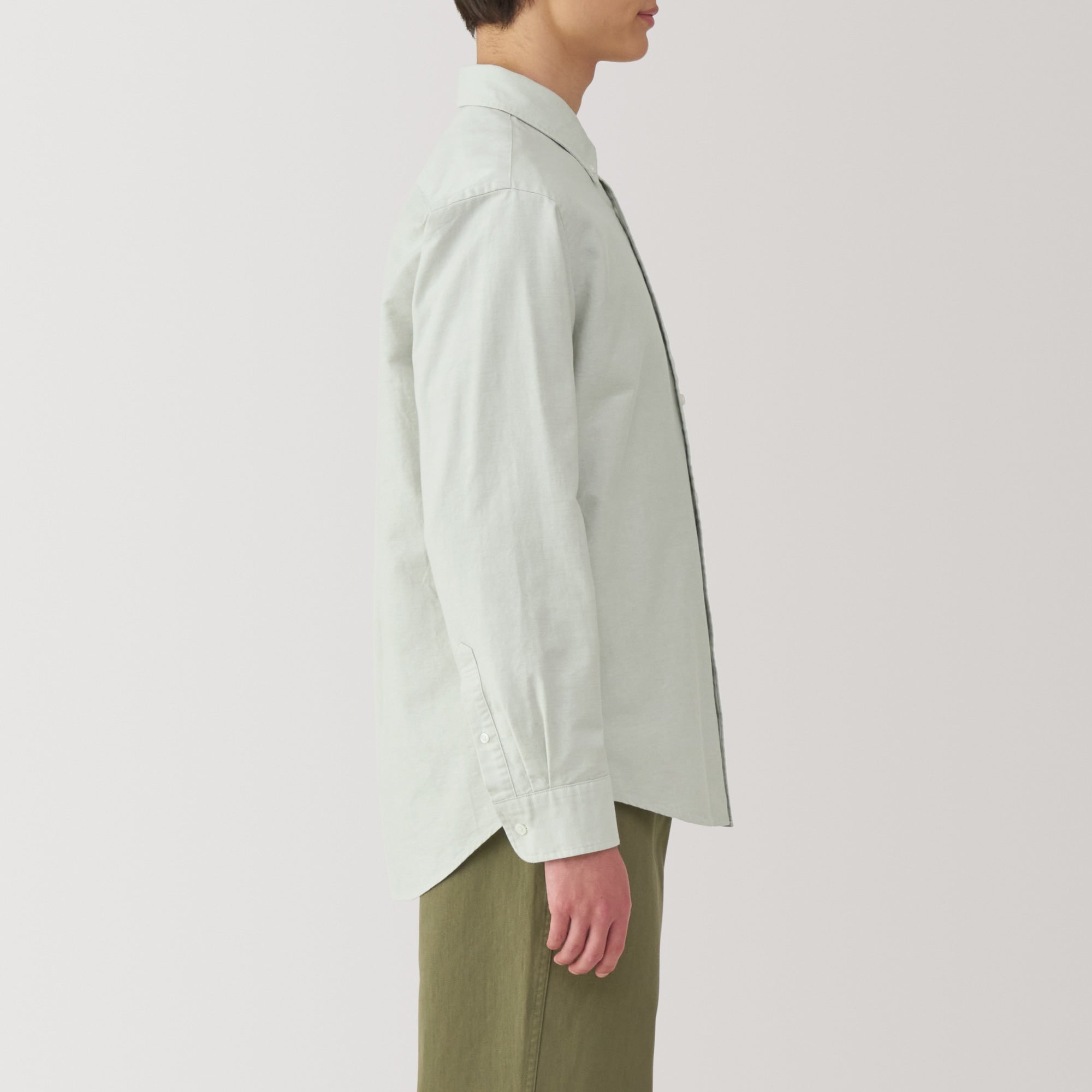Men's Washed Oxford Button Down Long Sleeve Shirt