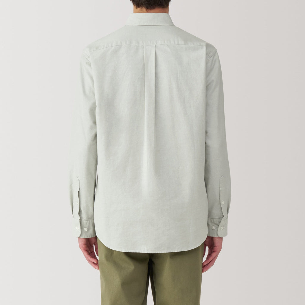 Men's Washed Oxford Button Down Long Sleeve Shirt