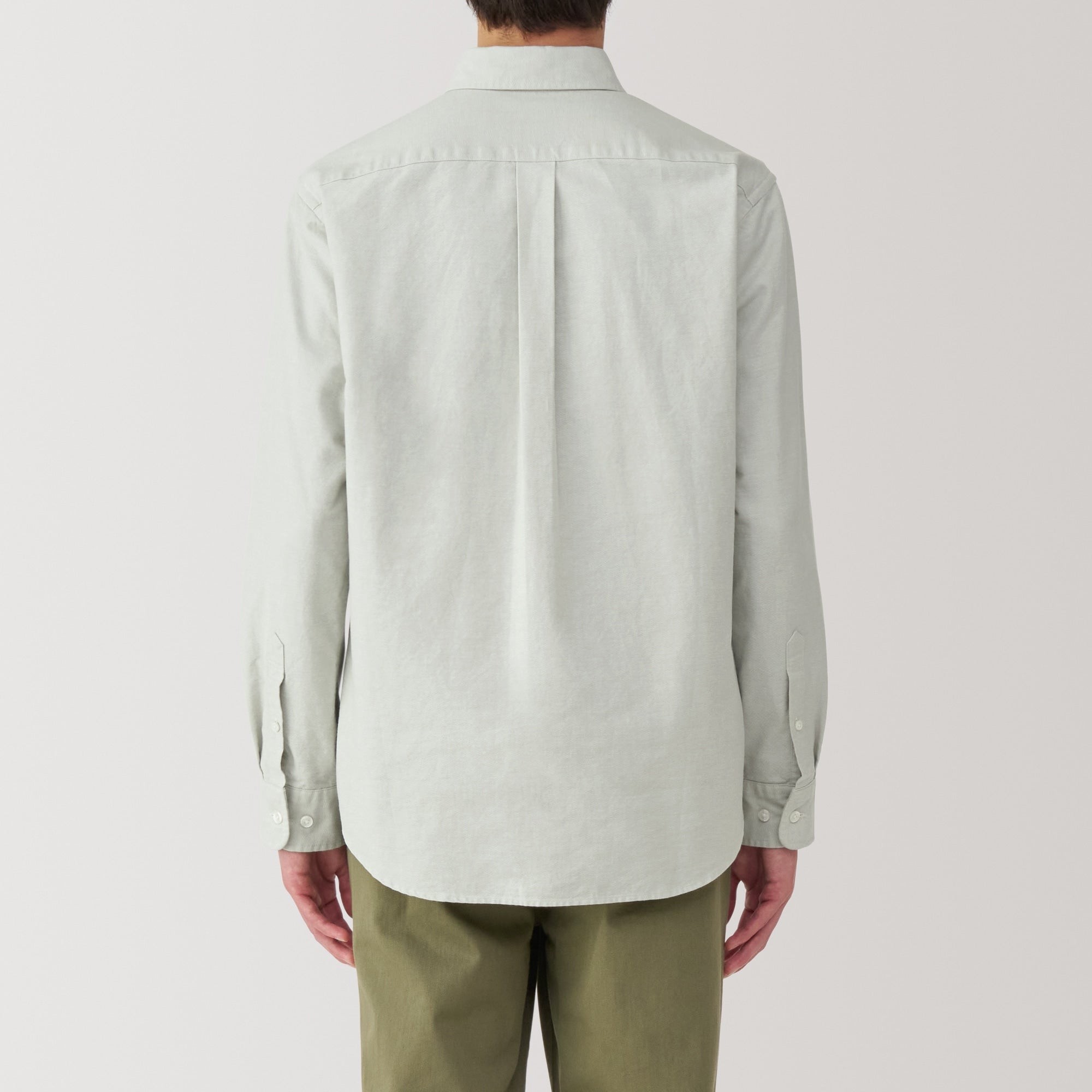 Men's Washed Oxford Button Down Long Sleeve Shirt