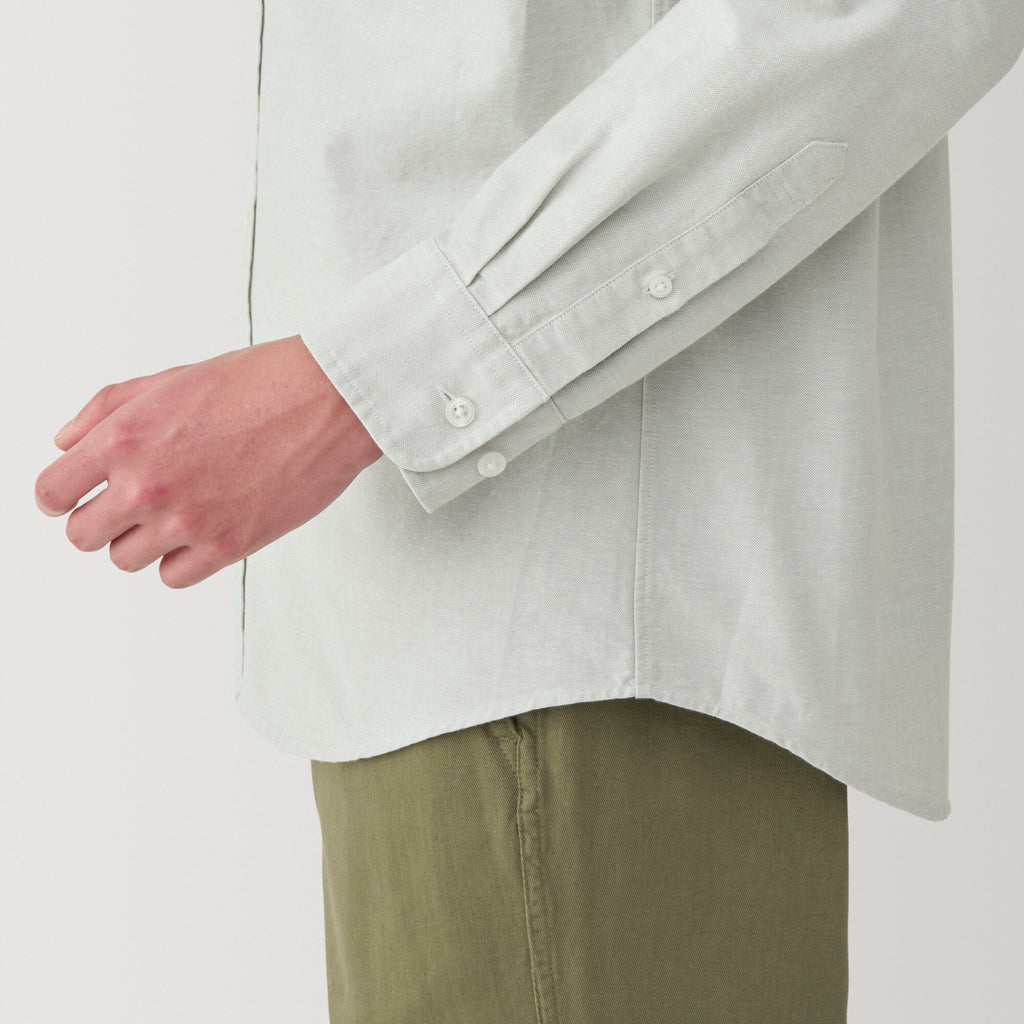 Men's Washed Oxford Button Down Long Sleeve Shirt