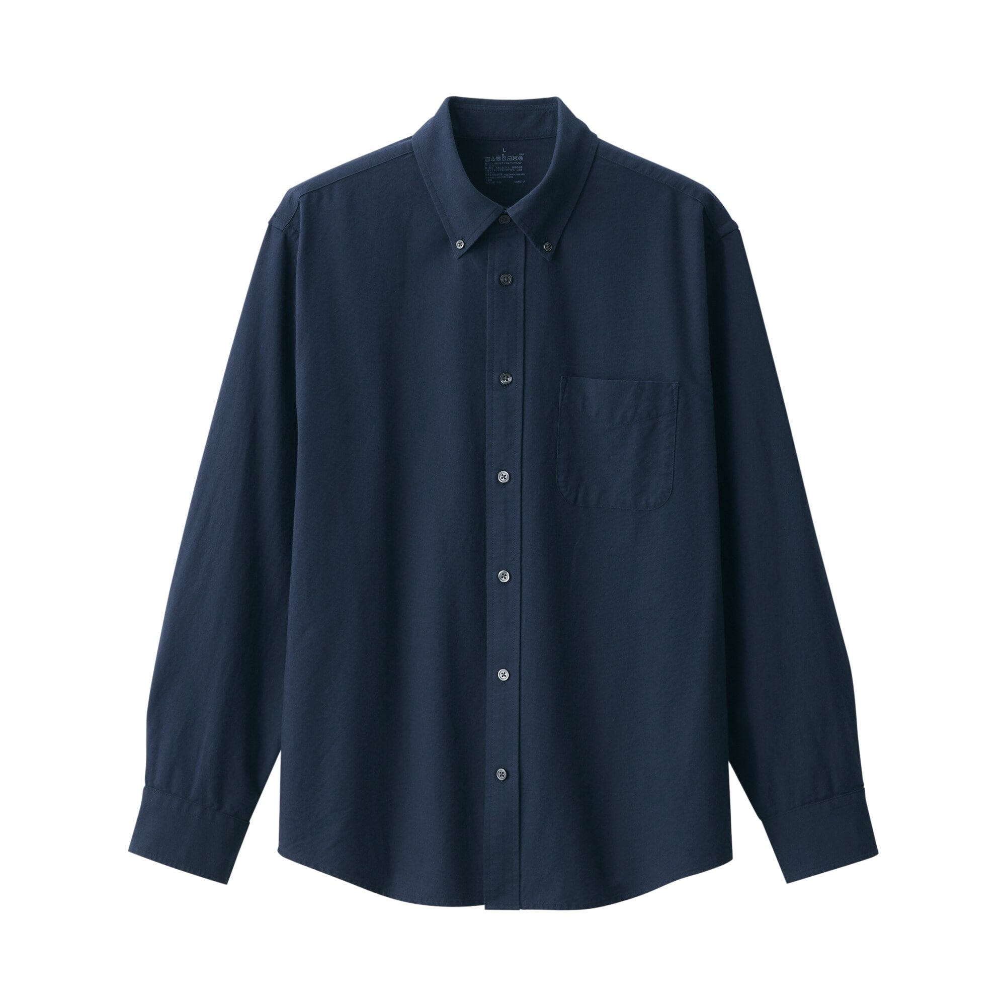 Men's Washed Oxford Button Down Long Sleeve Shirt
