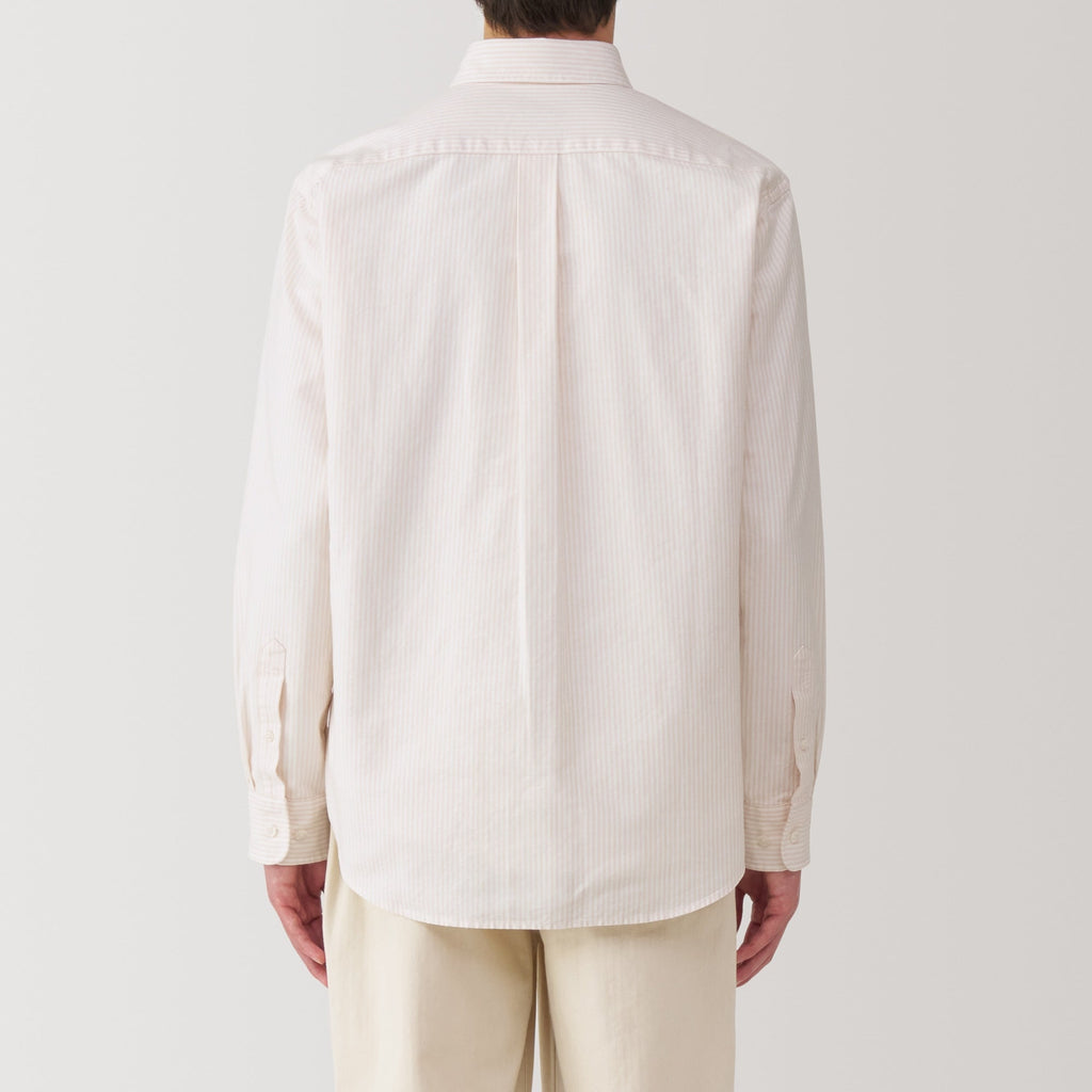 Men's Washed Oxford Button Down Long Sleeve Shirt