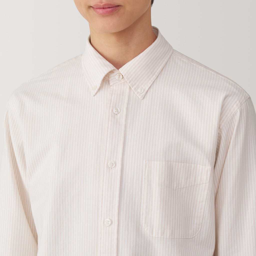 Men's Washed Oxford Button Down Long Sleeve Shirt