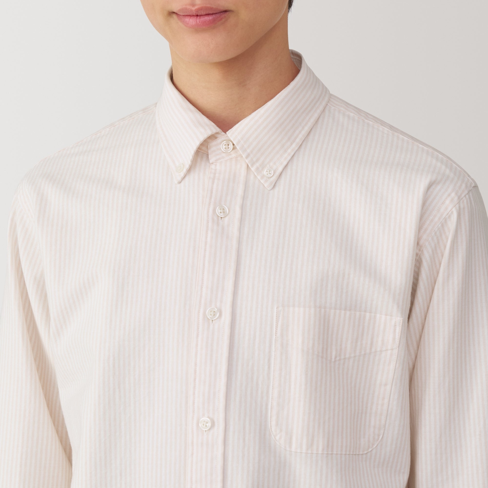 Men's Washed Oxford Button Down Long Sleeve Shirt