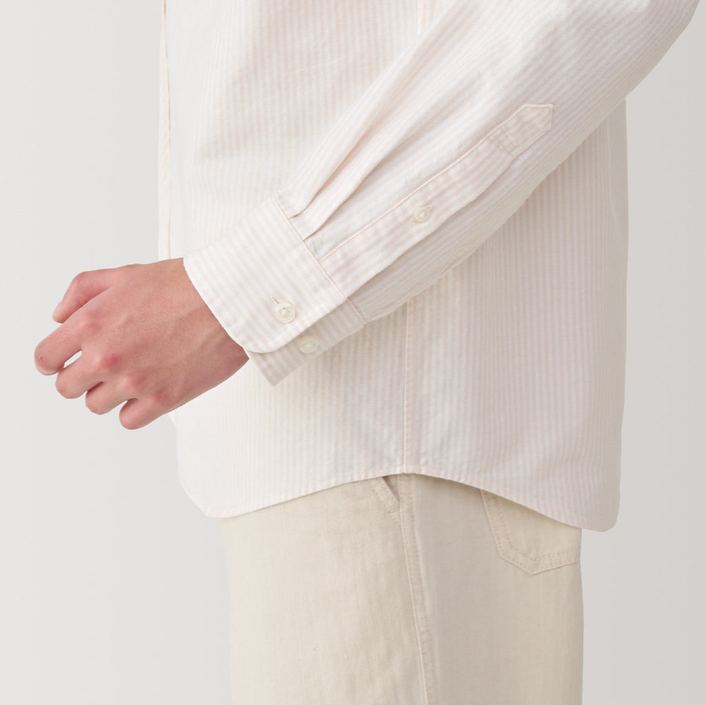 Men's Washed Oxford Button Down Long Sleeve Shirt